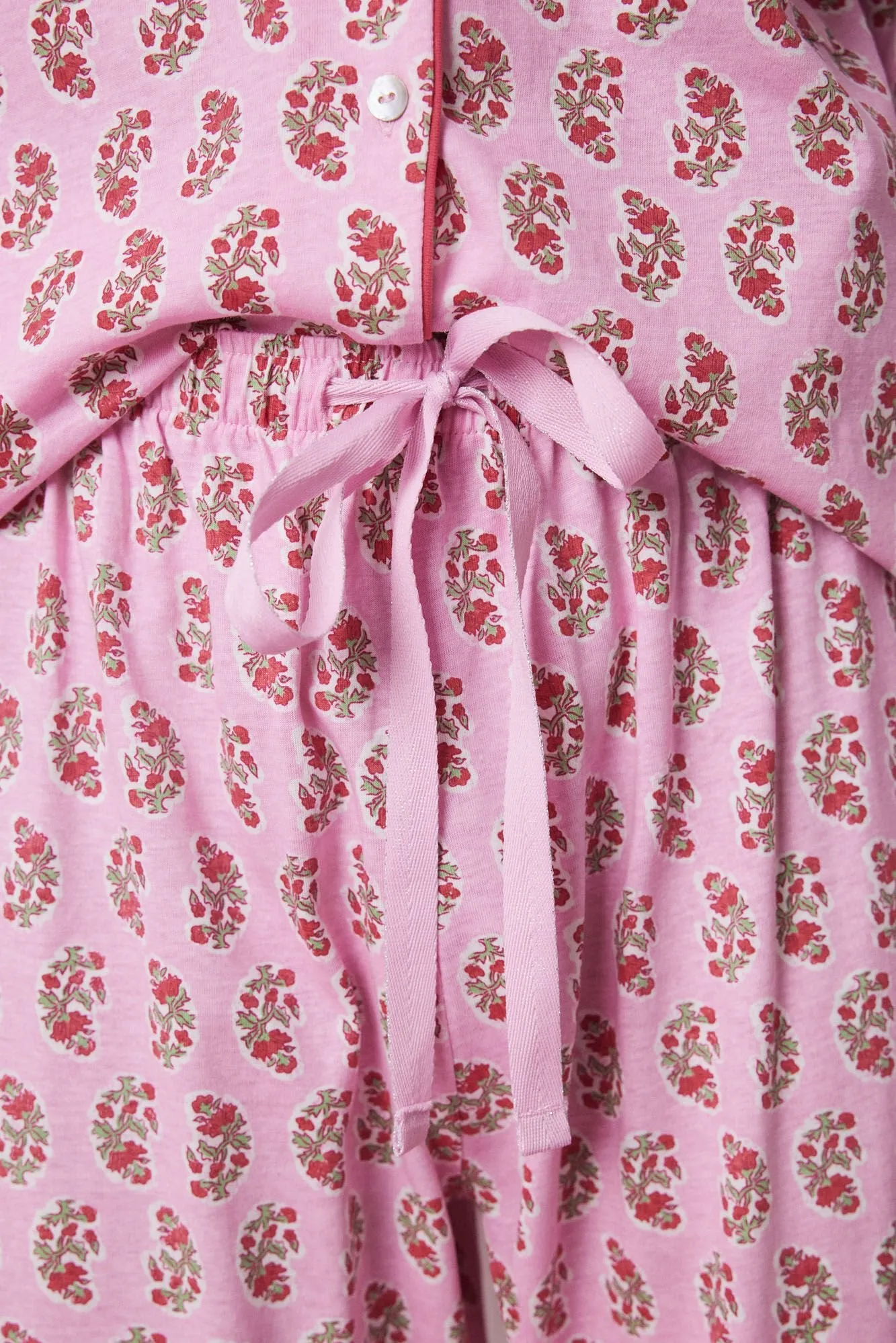 100% cotton shirt pajamas with Hindu flowers