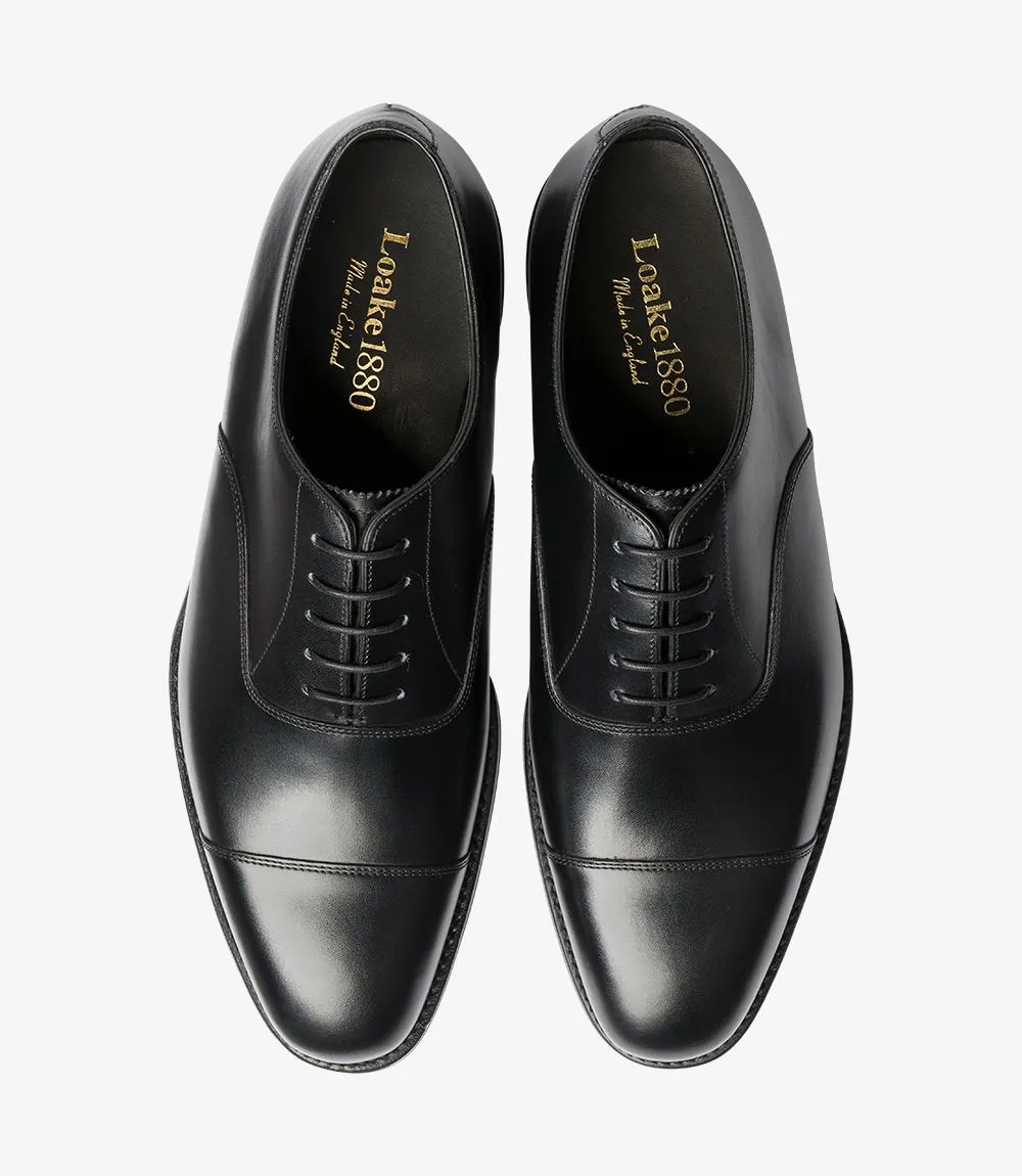 ALDWYCH TOE CAP SHOE BLACK CALF LEATHER