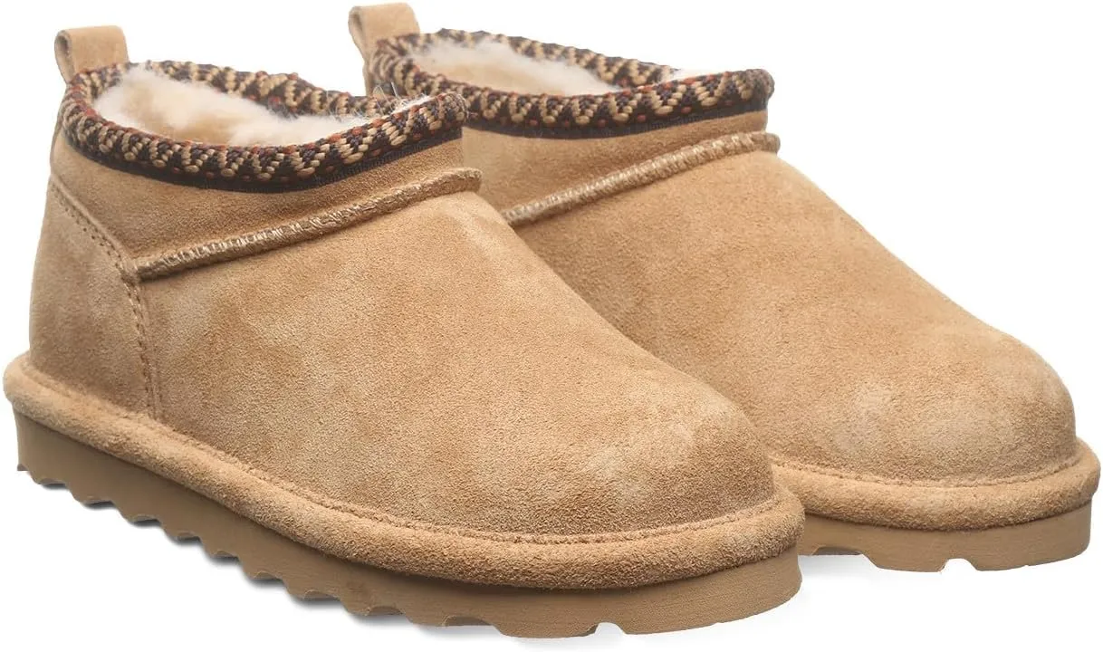 BEARPAW Super Shorty Deco Youth Multiple Colors | Women's Ankle Boot | Women's Slip On Boot | Comfortable Winter Boot