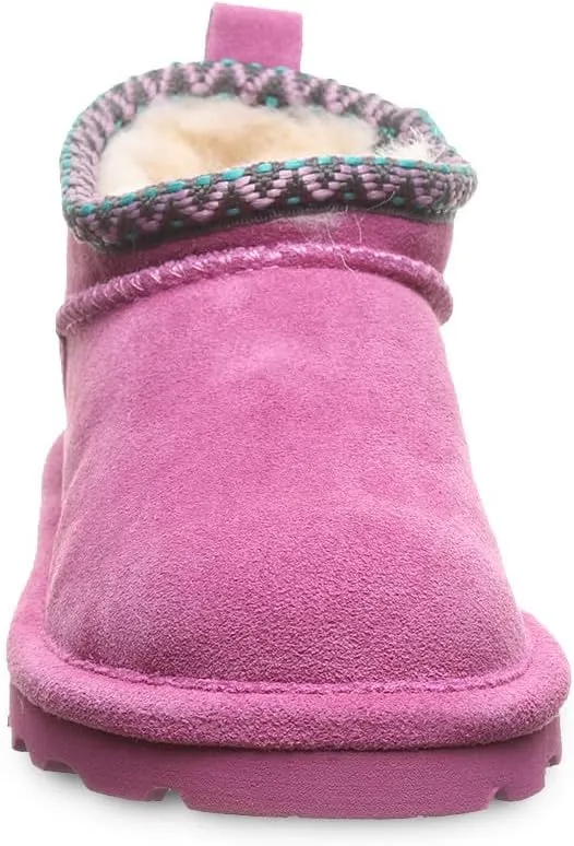 BEARPAW Super Shorty Deco Youth Multiple Colors | Women's Ankle Boot | Women's Slip On Boot | Comfortable Winter Boot