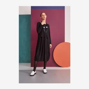 BLACK JERSEY DRESS