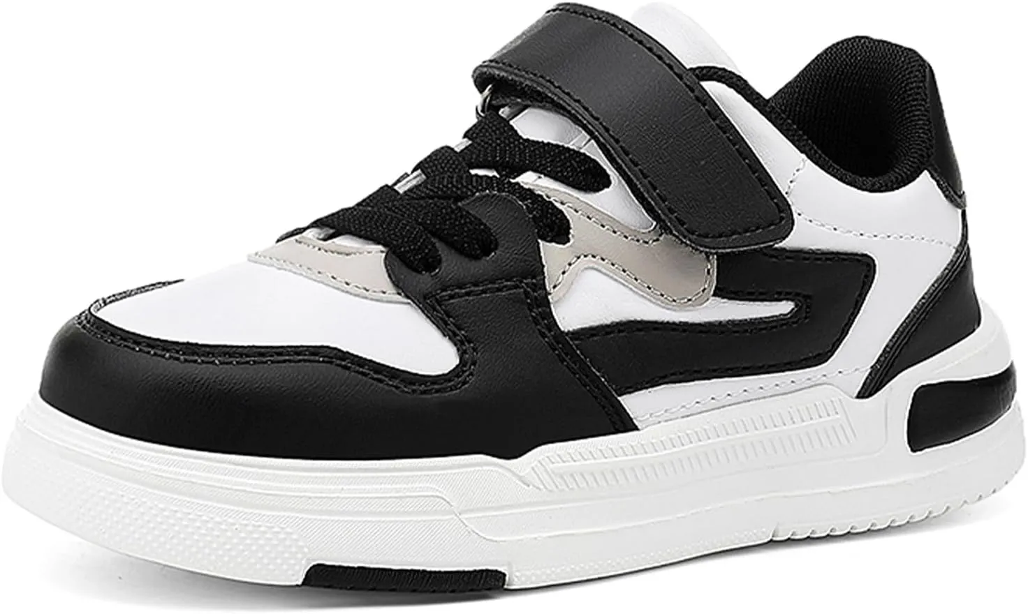 Boys Girls Shoes Kids Skateboard Sneakers Casual Tennis Shoes with Hook and Loop Children Lightweight Durable Athletic Footwear(Little/Big Kid)