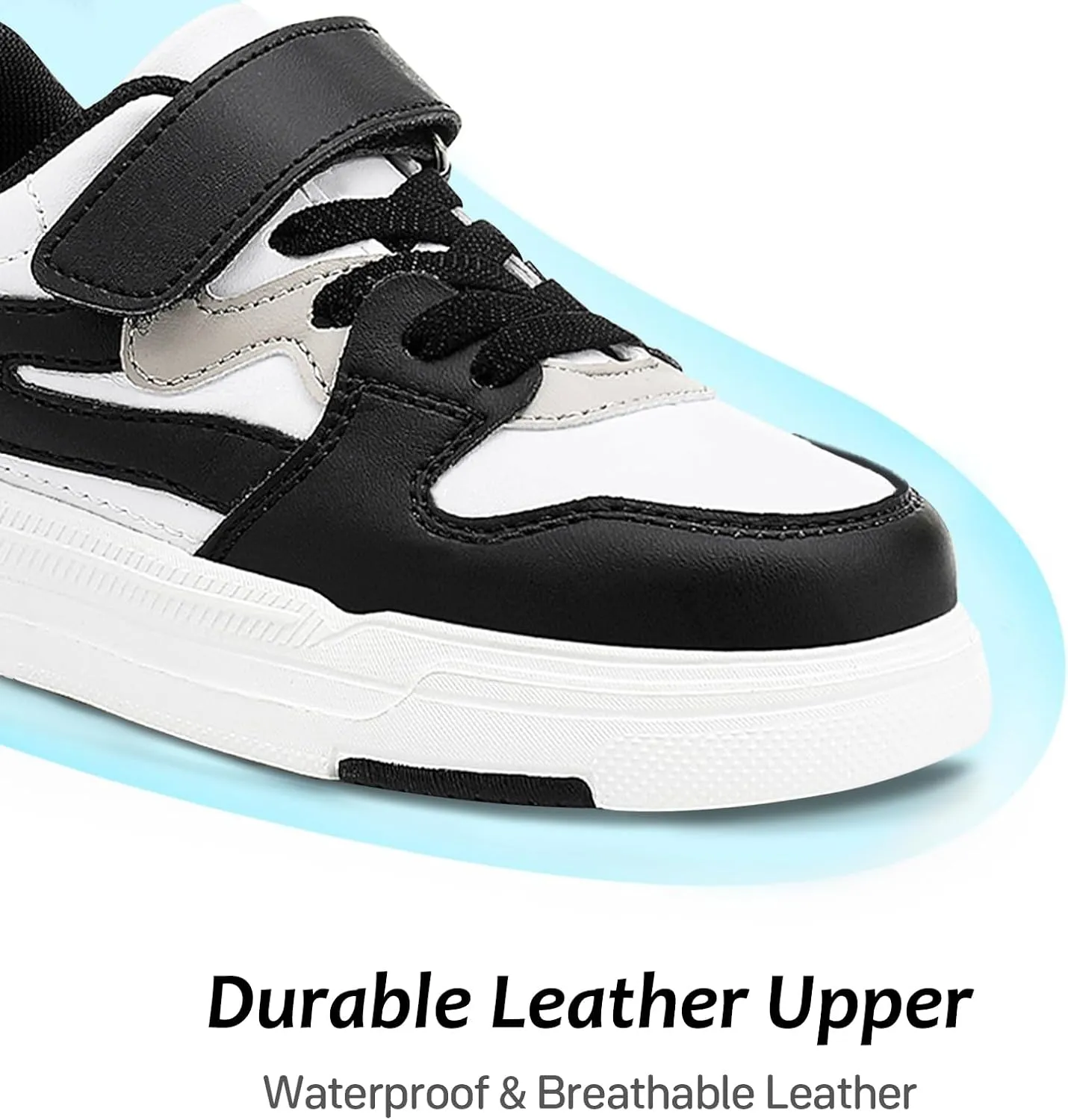 Boys Girls Shoes Kids Skateboard Sneakers Casual Tennis Shoes with Hook and Loop Children Lightweight Durable Athletic Footwear(Little/Big Kid)