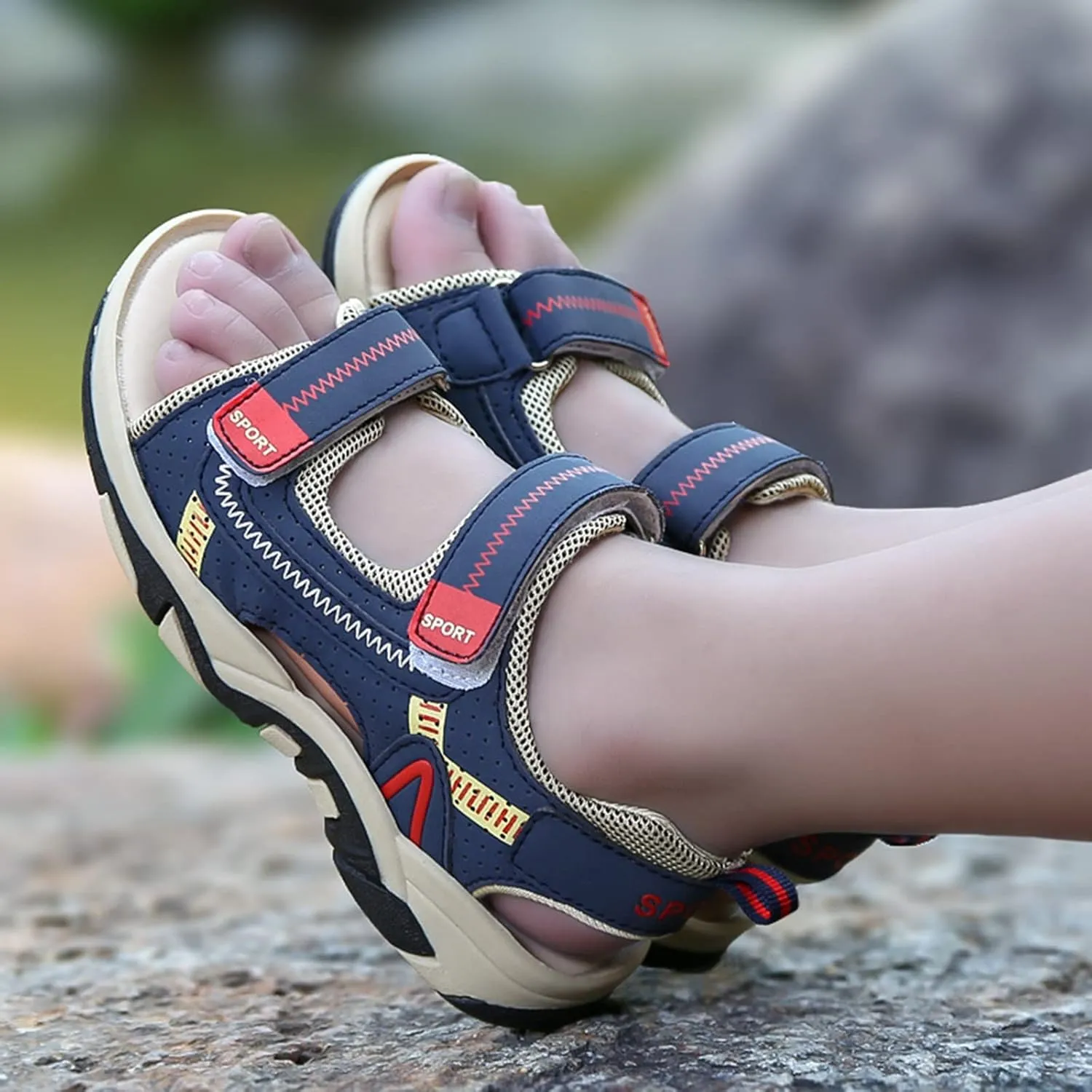 Boys Sport Sandals Open Toe Outdoor Hiking Athletic Walking Shoes for Summer 2025 Kids Fashion Trendy Beach Shoes