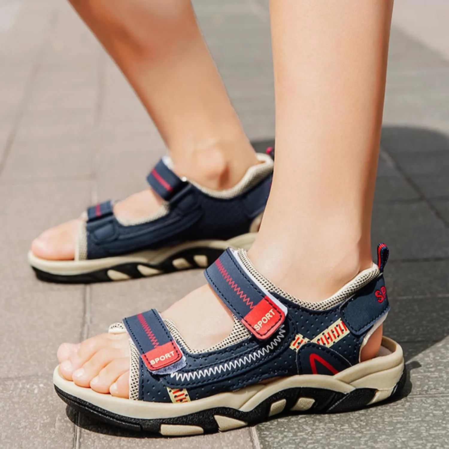 Boys Sport Sandals Open Toe Outdoor Hiking Athletic Walking Shoes for Summer 2025 Kids Fashion Trendy Beach Shoes