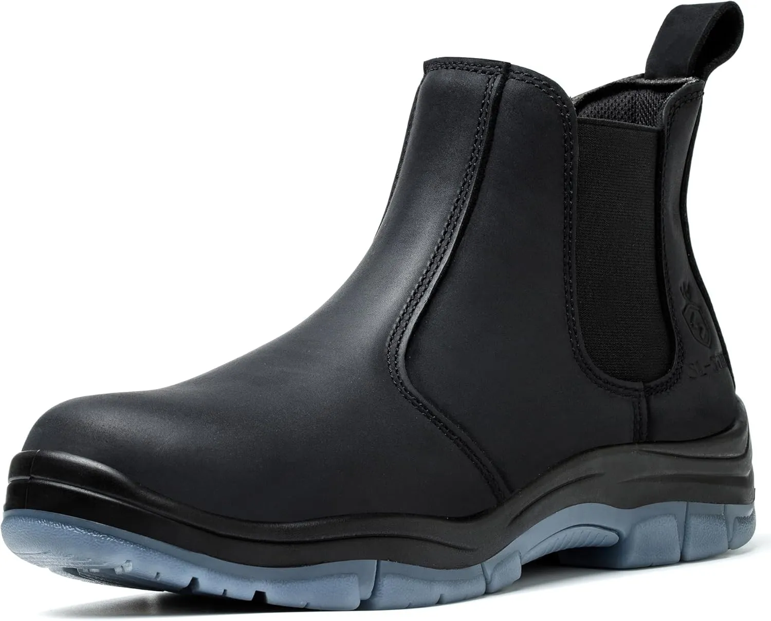 Composite/Steel Toe Chelsea Work Boots for Men Fashion Classic Ankle Industrial Construction Insulated Safety Shoes 6 Inch Full Grain Leather Brown Black