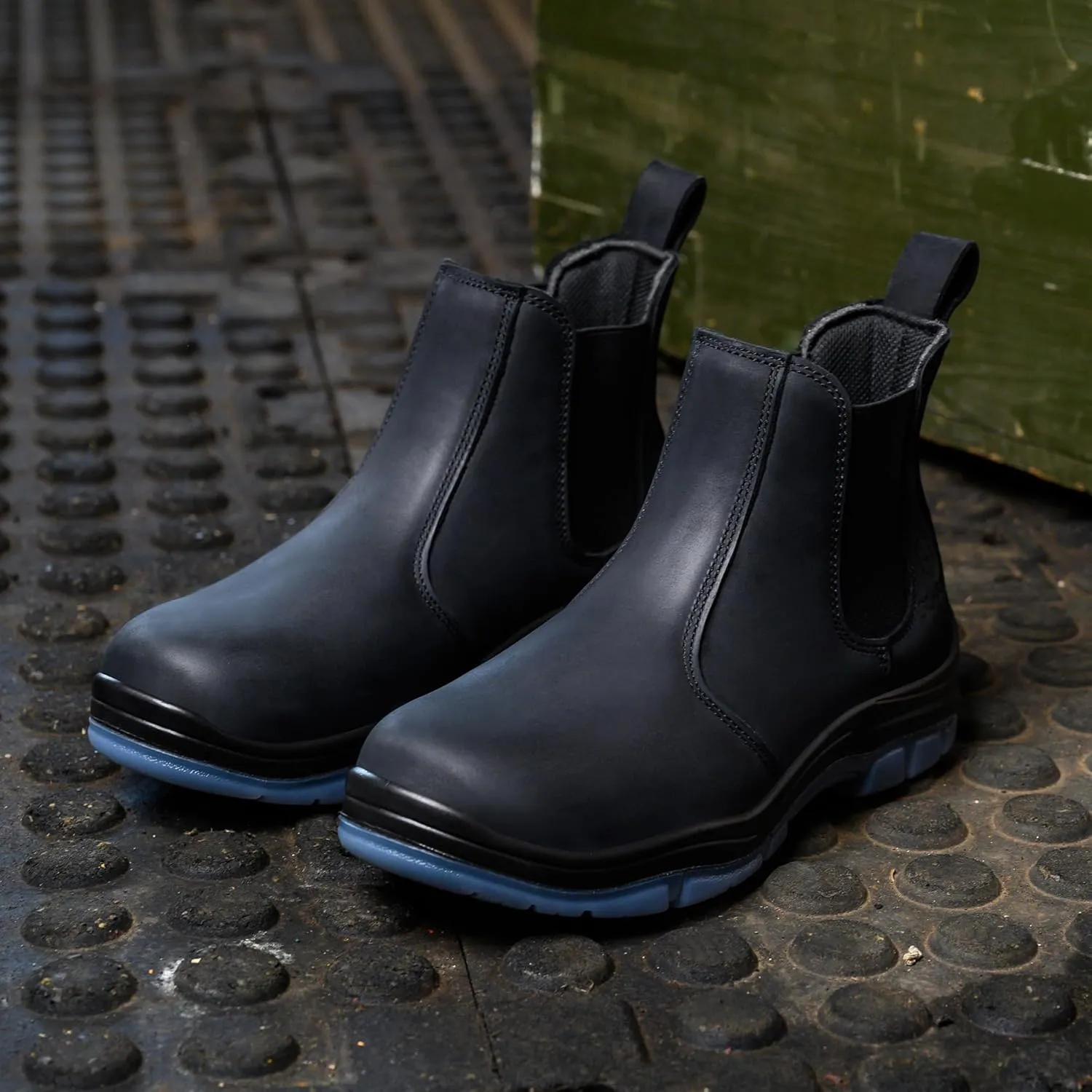 Composite/Steel Toe Chelsea Work Boots for Men Fashion Classic Ankle Industrial Construction Insulated Safety Shoes 6 Inch Full Grain Leather Brown Black