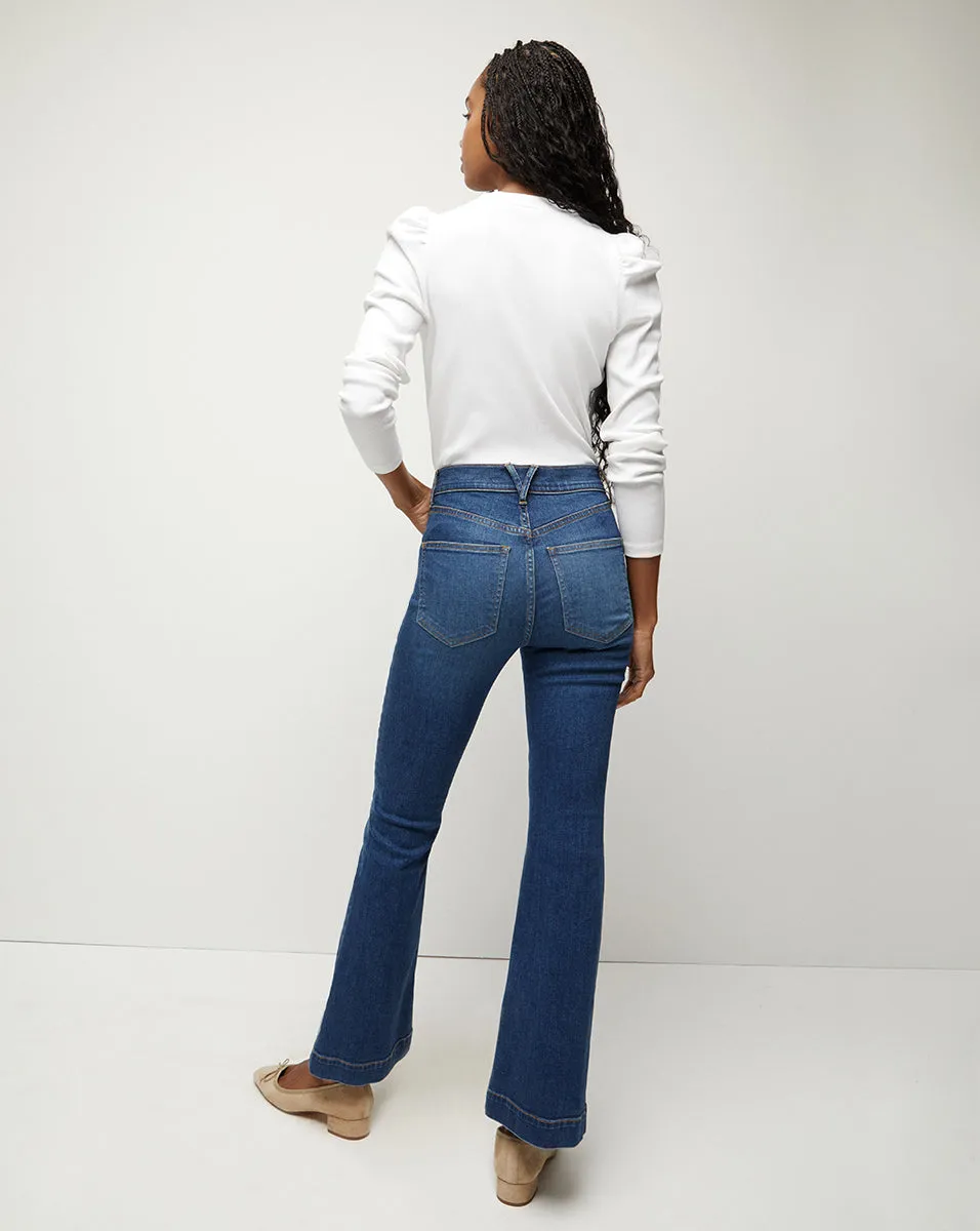 Puff-Sleeve Dekalb Top for Women