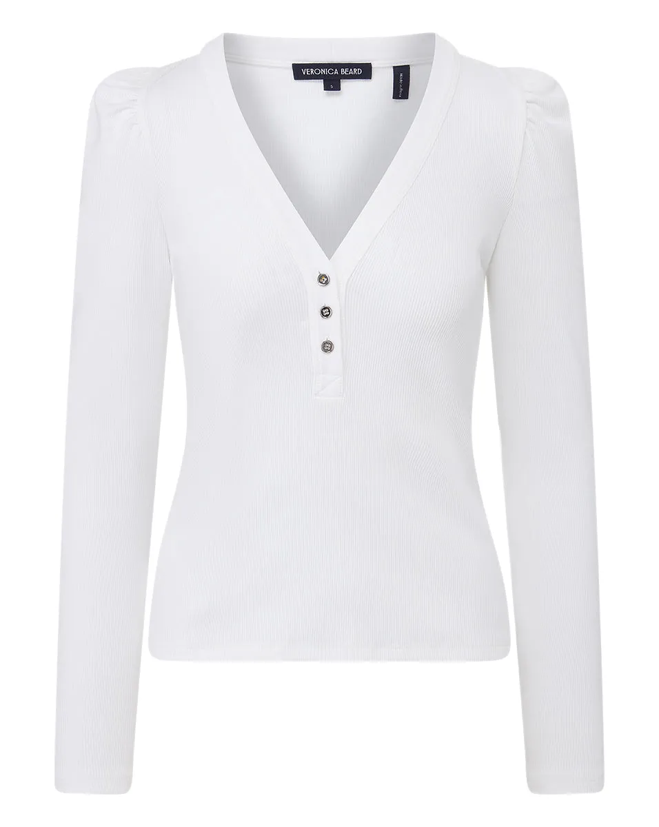 Puff-Sleeve Dekalb Top for Women