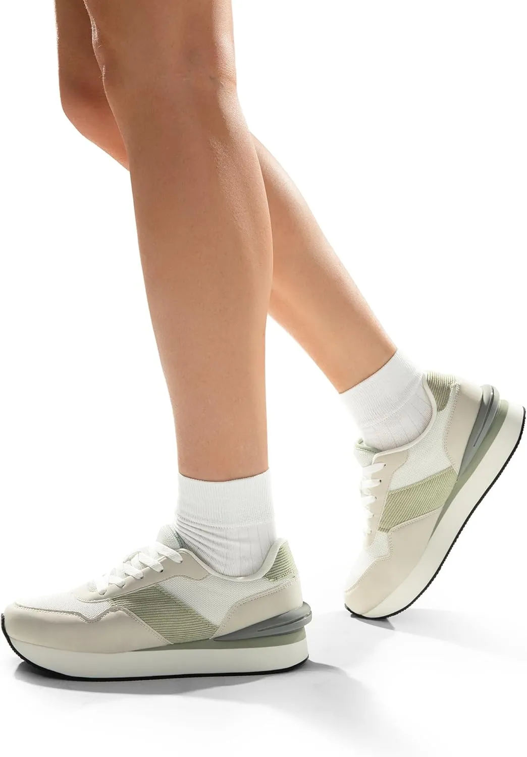 DREAM PAIRS Women Sneakers Tennis Ray Walking Platform Chunky Comfortable Lightweight Lace Up Casual Fashion Sneaker
