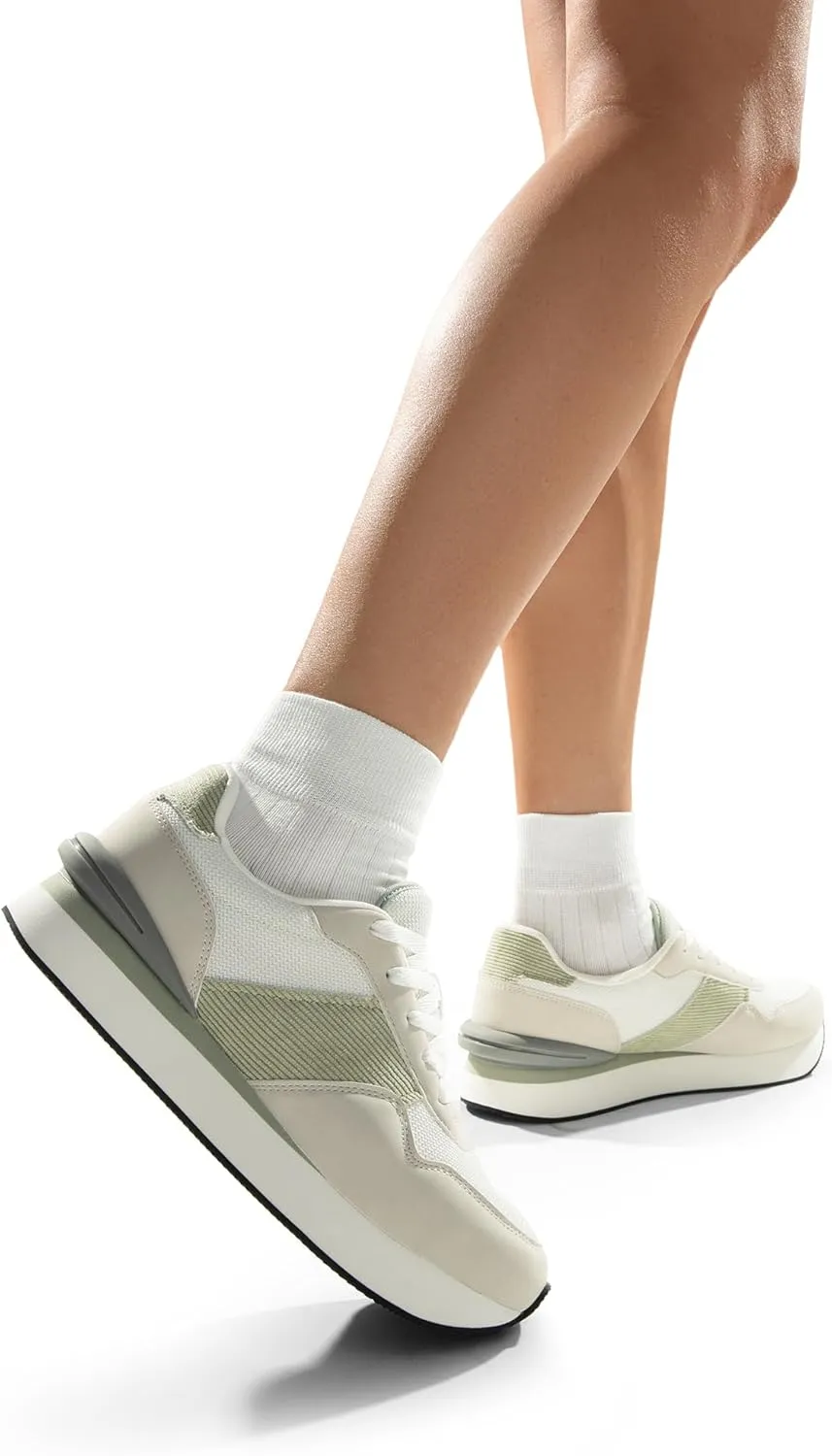 DREAM PAIRS Women Sneakers Tennis Ray Walking Platform Chunky Comfortable Lightweight Lace Up Casual Fashion Sneaker