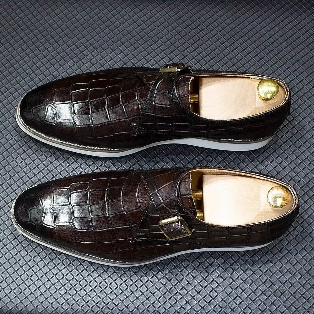 Elegant Leather Brogue Style Wedding Oxford Shoes