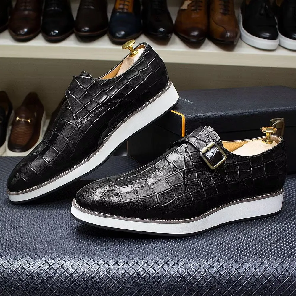 Elegant Leather Brogue Style Wedding Oxford Shoes