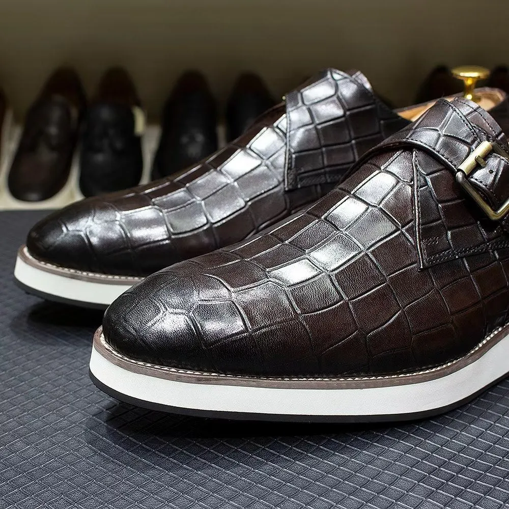 Elegant Leather Brogue Style Wedding Oxford Shoes