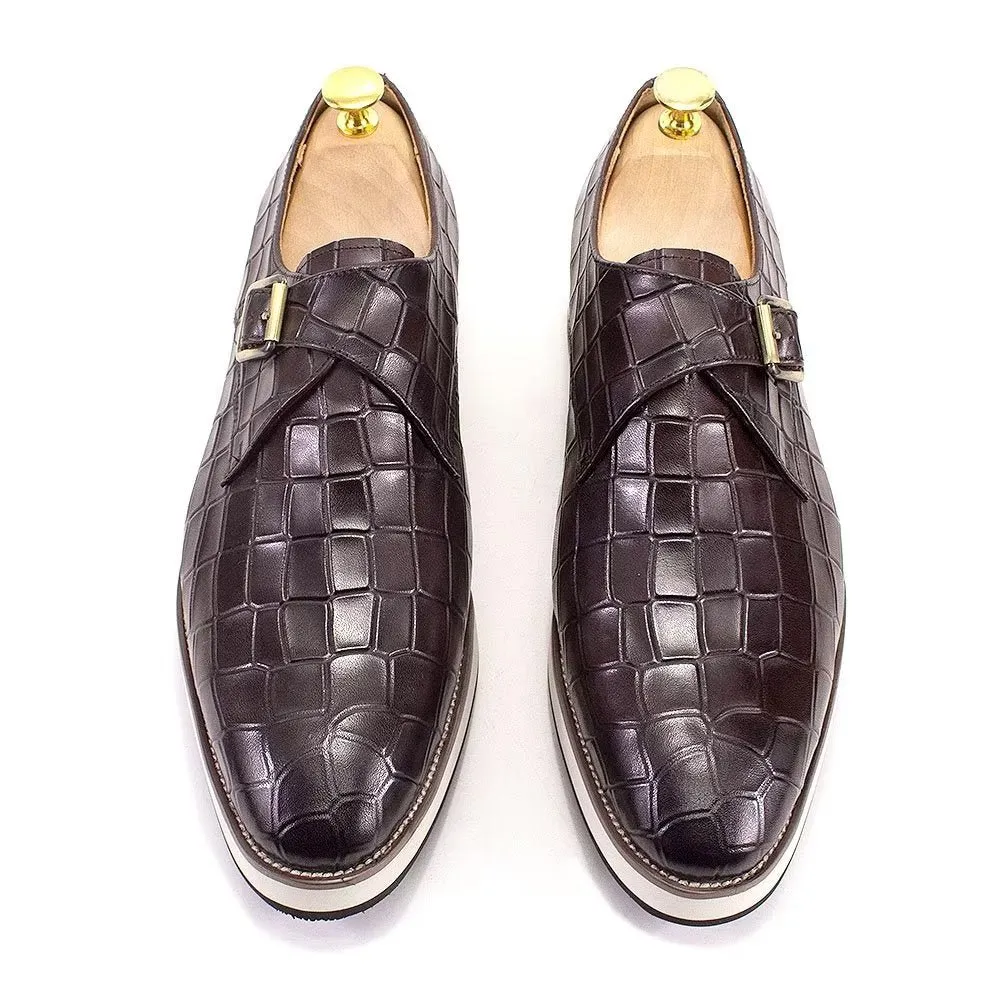 Elegant Leather Brogue Style Wedding Oxford Shoes