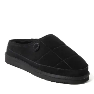 Fireside by Dearfoams Men's Grafton Quilted Genuine Shearling Clog Slipper