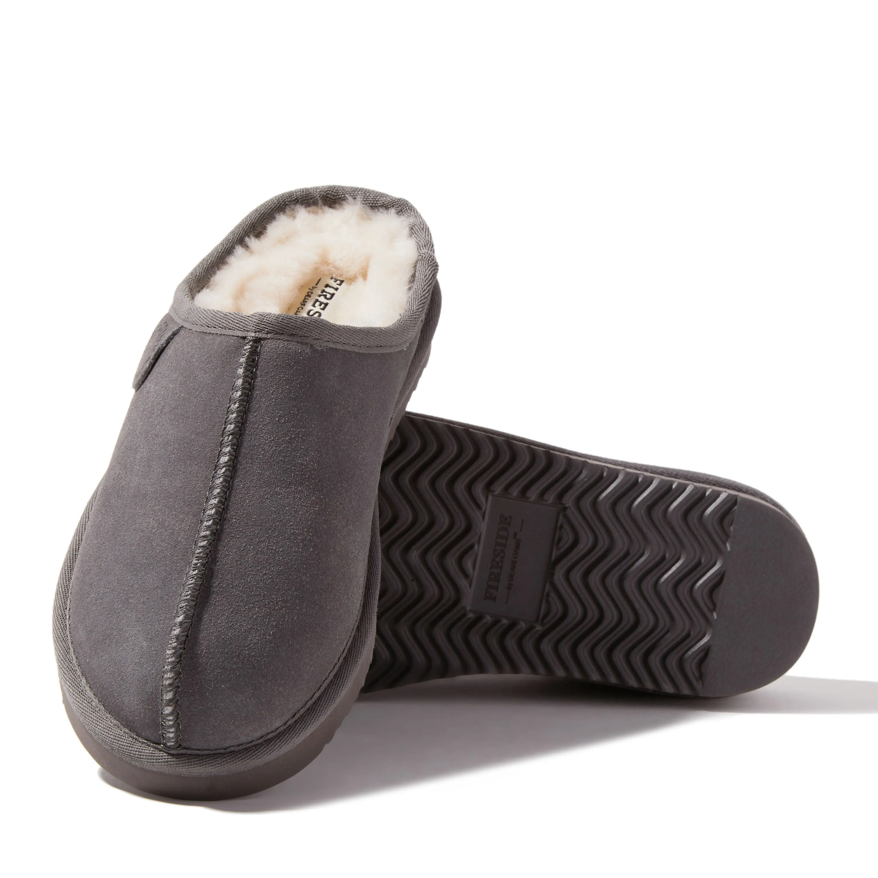 Fireside By Dearfoams Women's Greta Genuine Shearling Clog Slipper