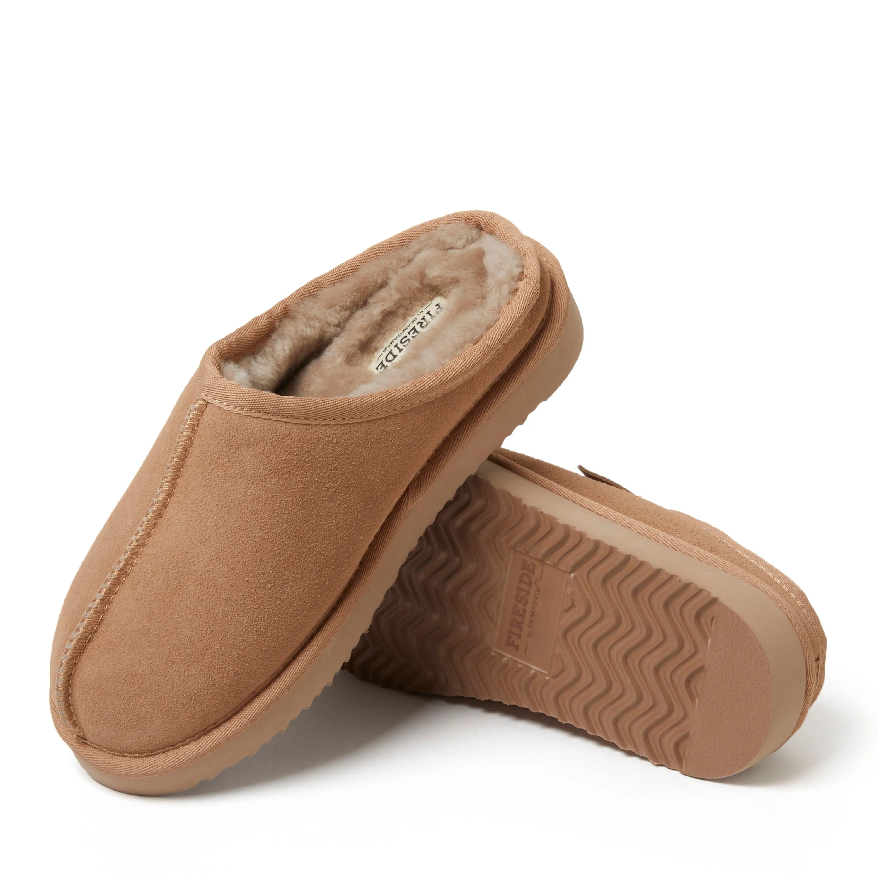 Fireside By Dearfoams Women's Greta Genuine Shearling Clog Slipper