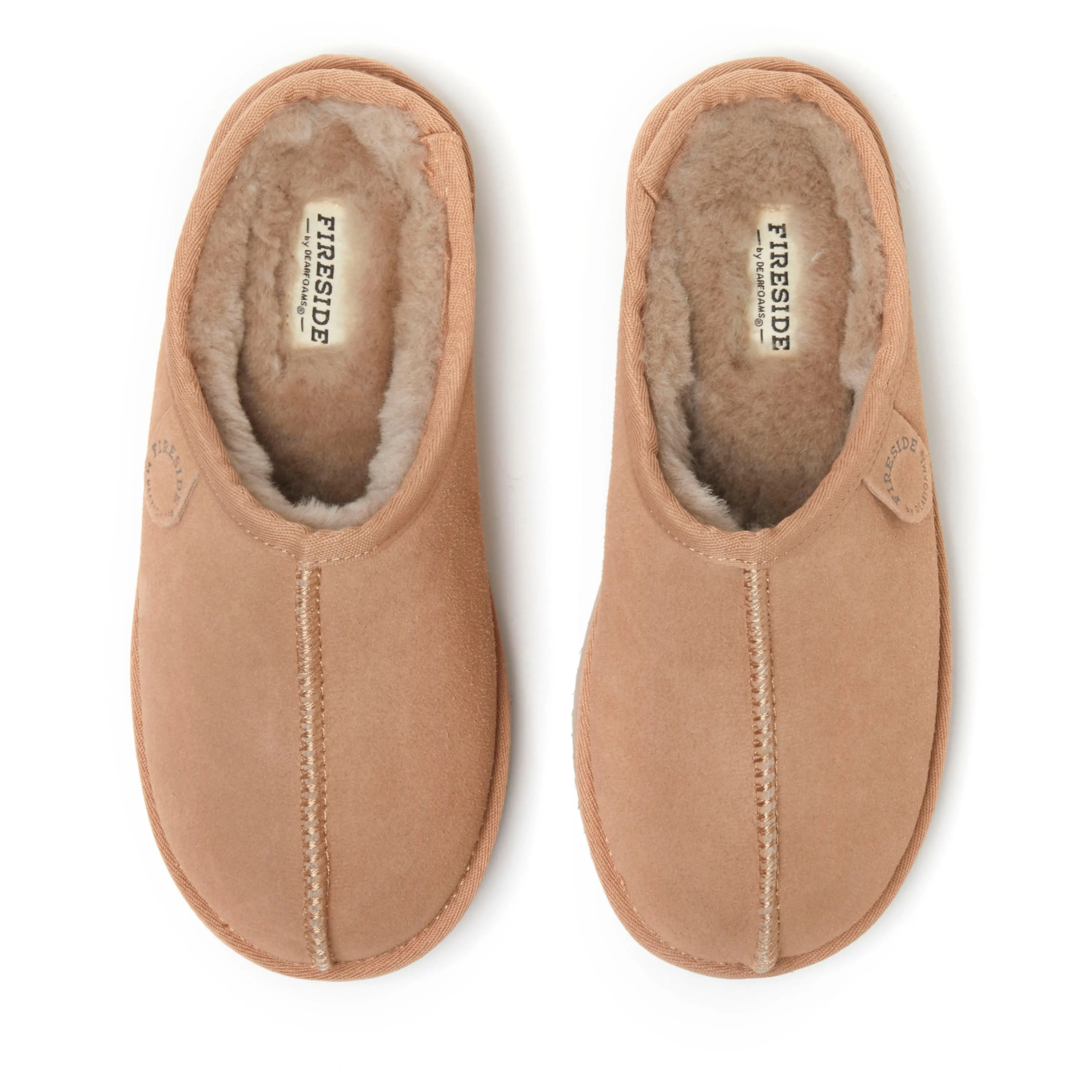 Fireside By Dearfoams Women's Greta Genuine Shearling Clog Slipper