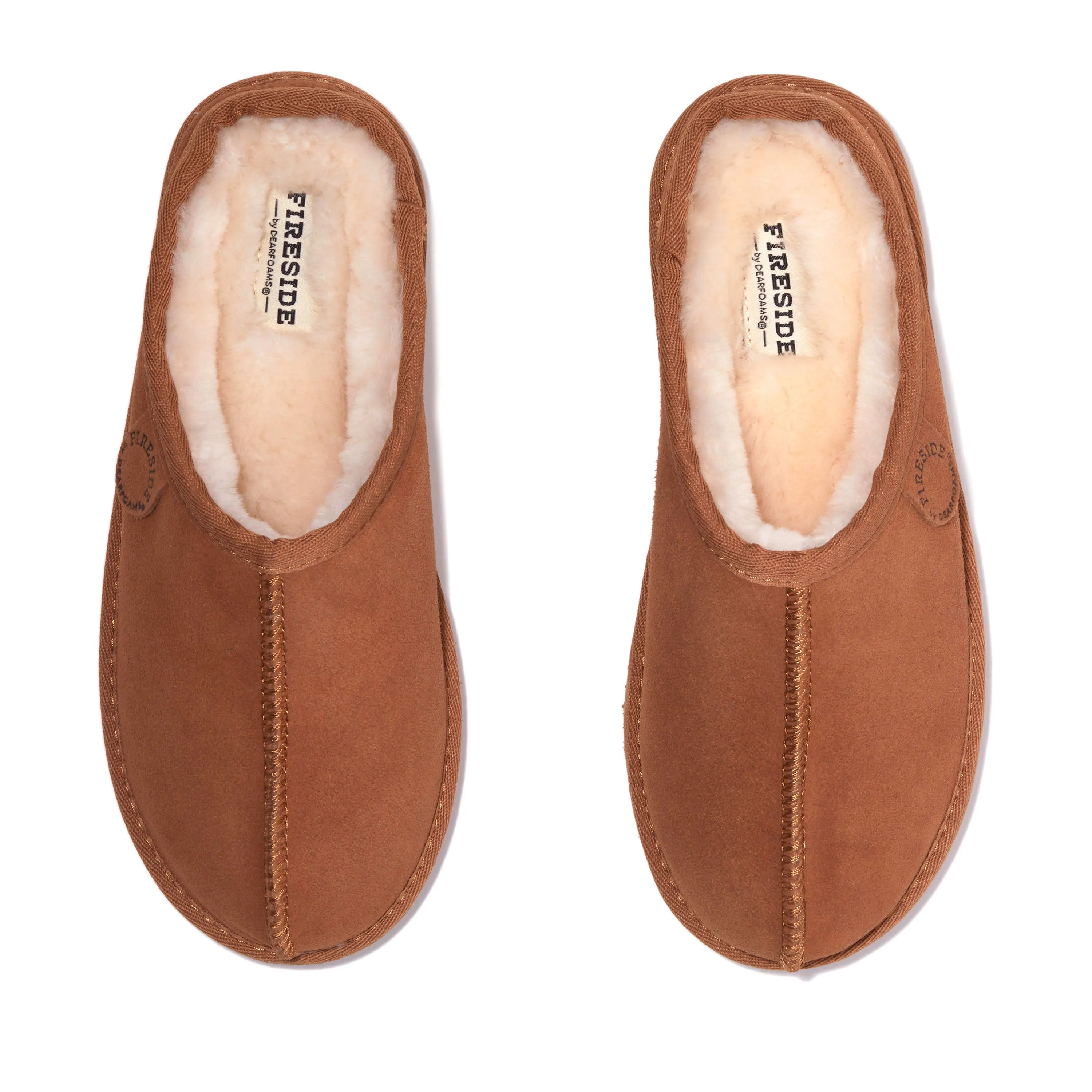 Fireside By Dearfoams Women's Greta Genuine Shearling Clog Slipper