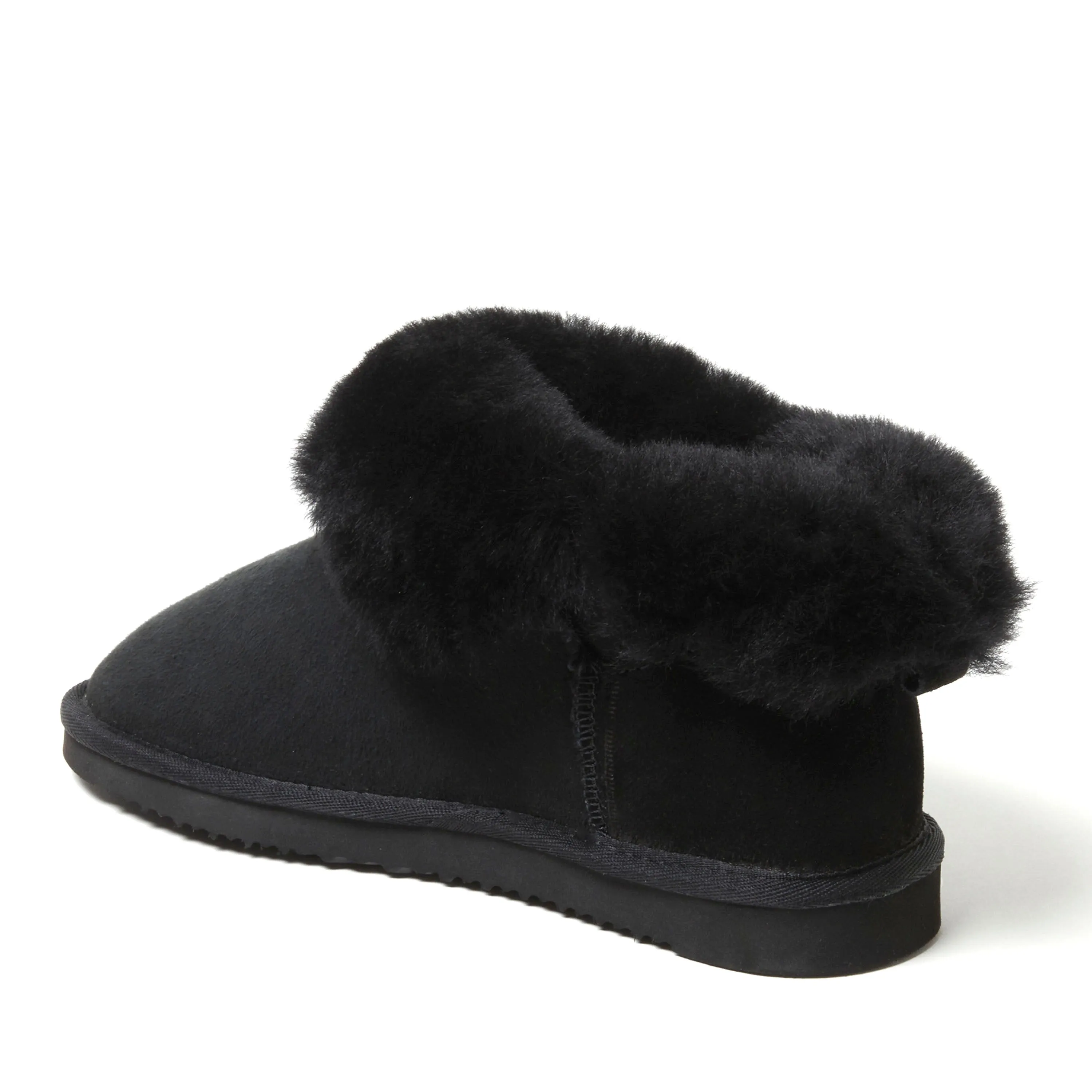 Fireside By Dearfoams Women's Perth Genuine Shearling Foldover Boot