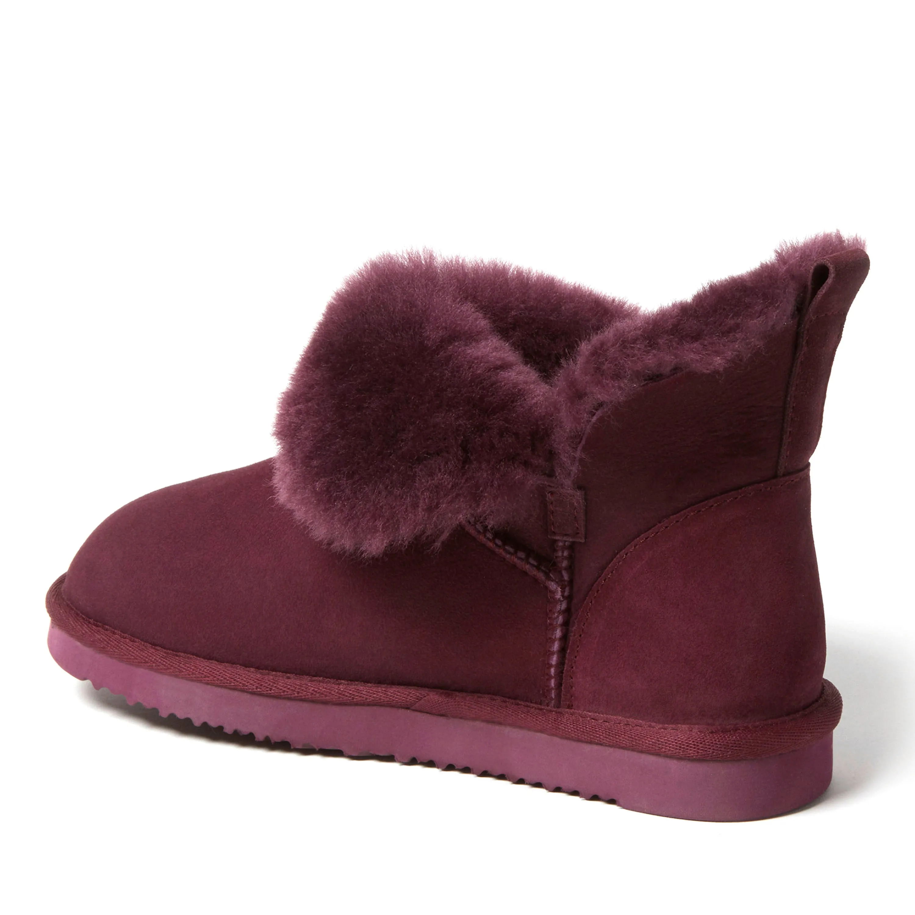 Fireside By Dearfoams Women's Perth Genuine Shearling Foldover Boot