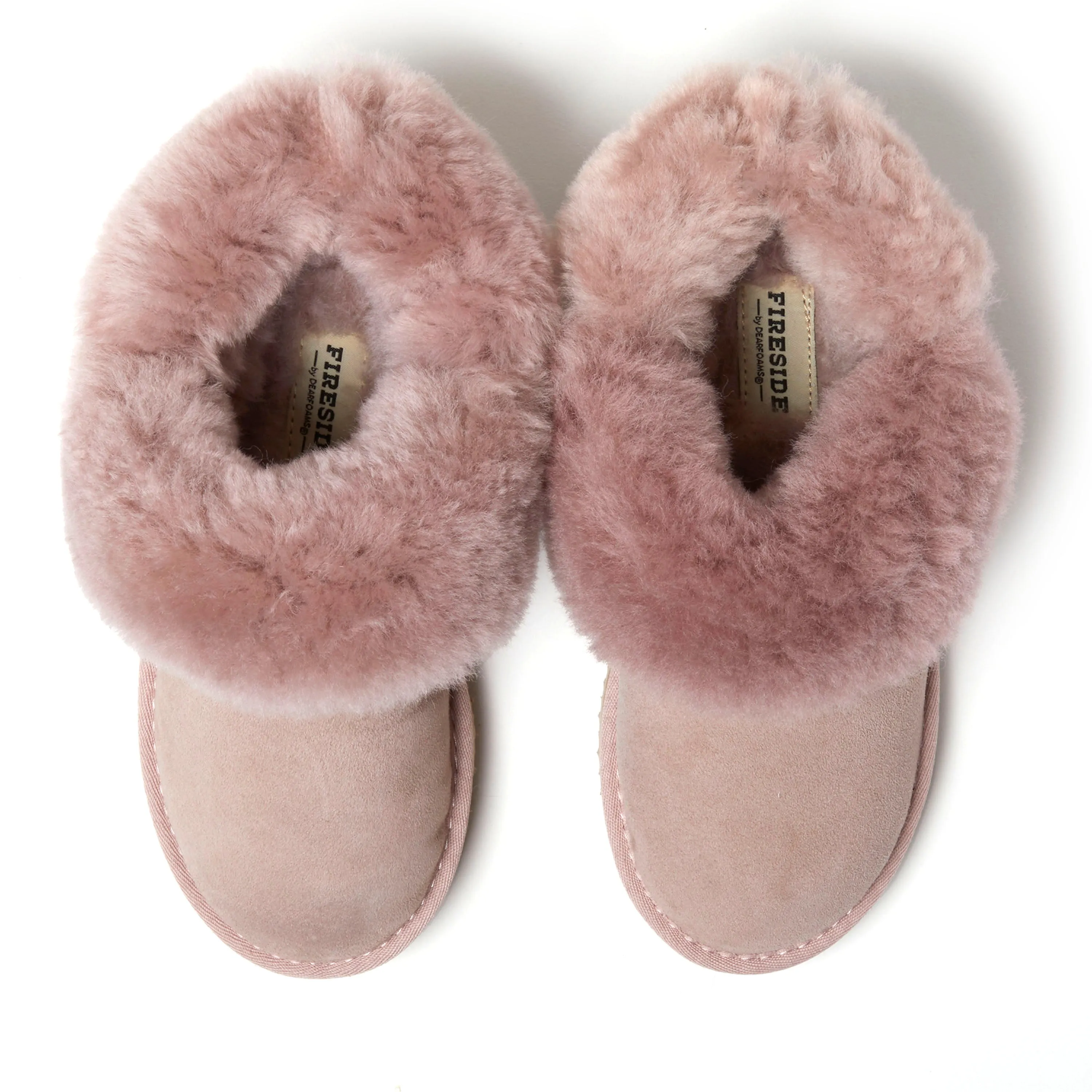 Fireside By Dearfoams Women's Perth Genuine Shearling Foldover Boot