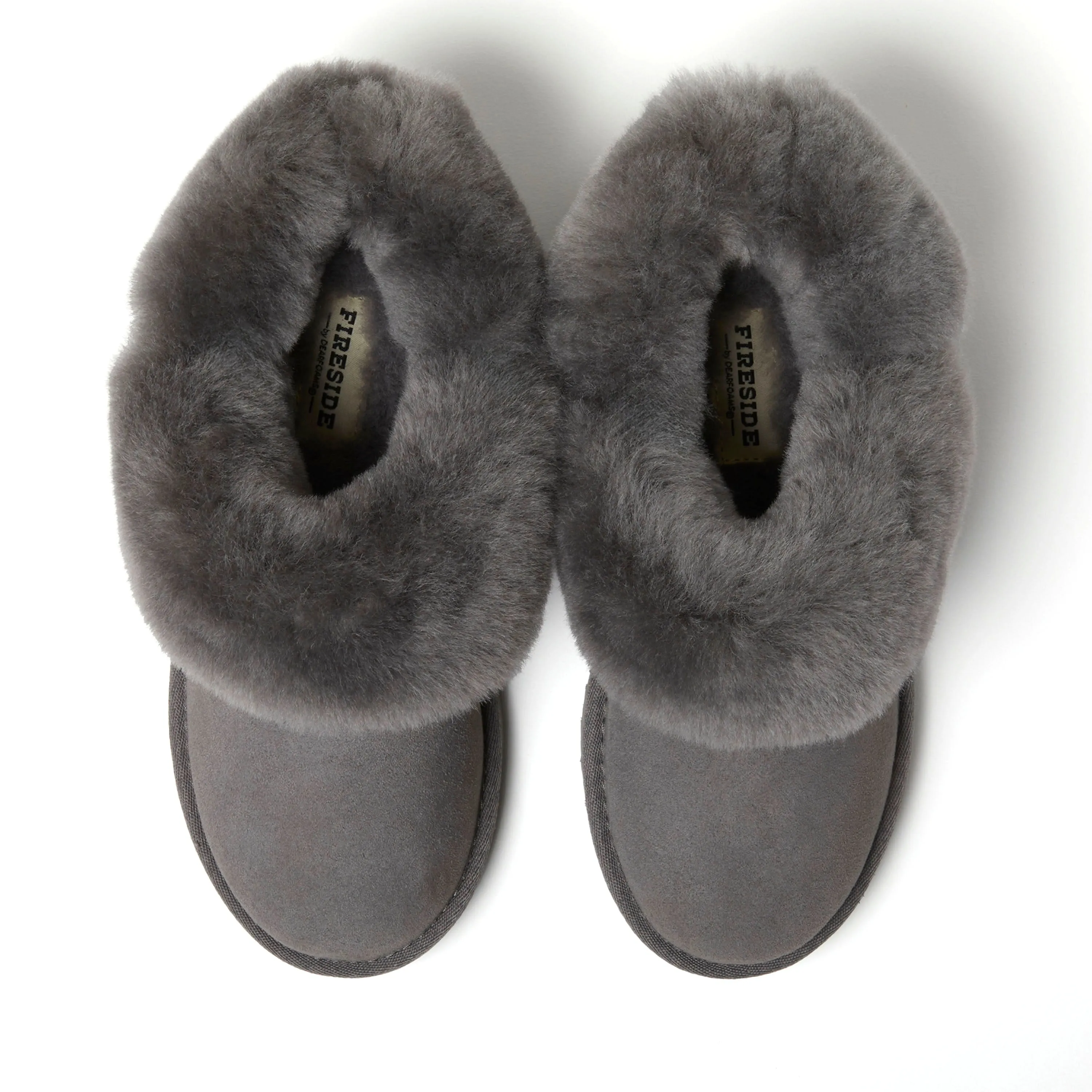 Fireside By Dearfoams Women's Perth Genuine Shearling Foldover Boot