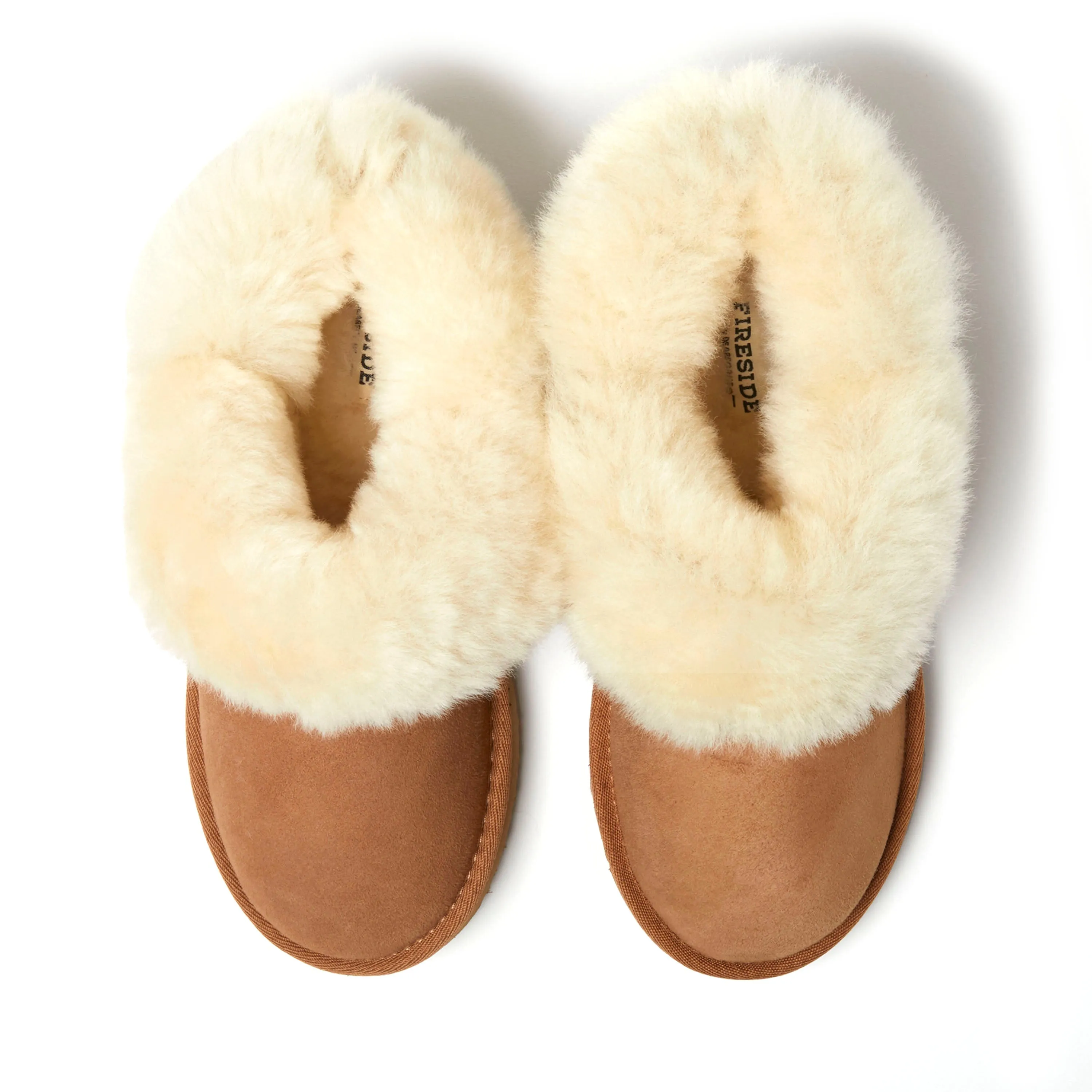 Fireside By Dearfoams Women's Perth Genuine Shearling Foldover Boot