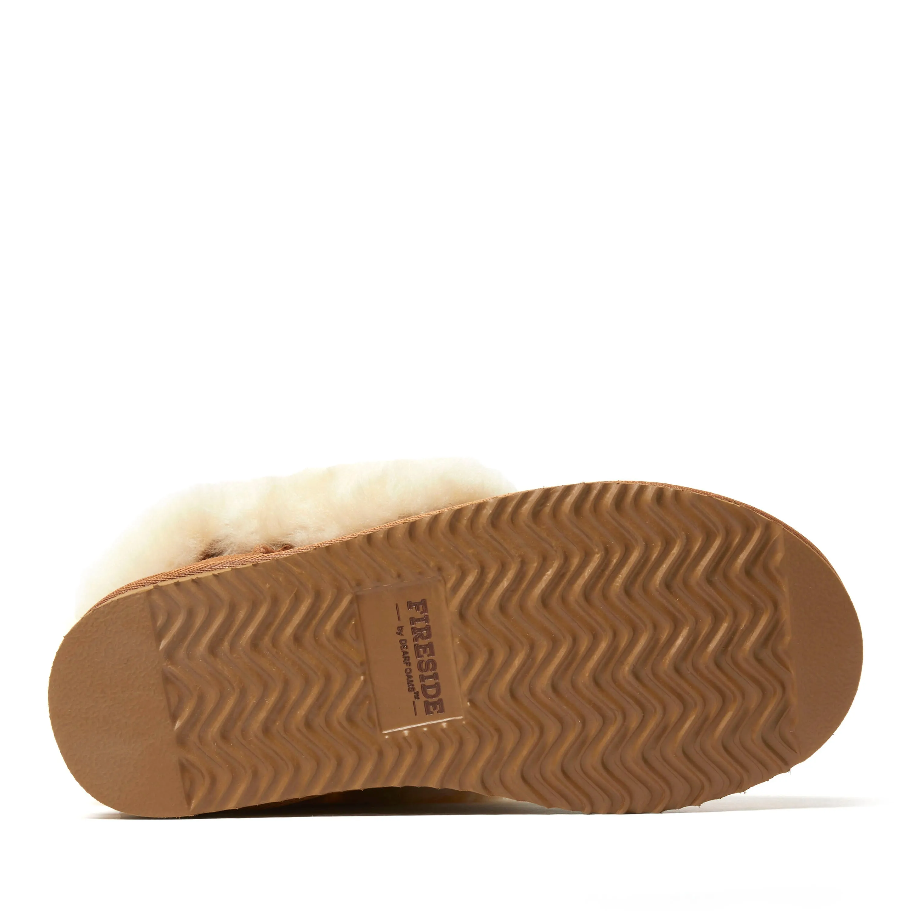 Fireside By Dearfoams Women's Perth Genuine Shearling Foldover Boot