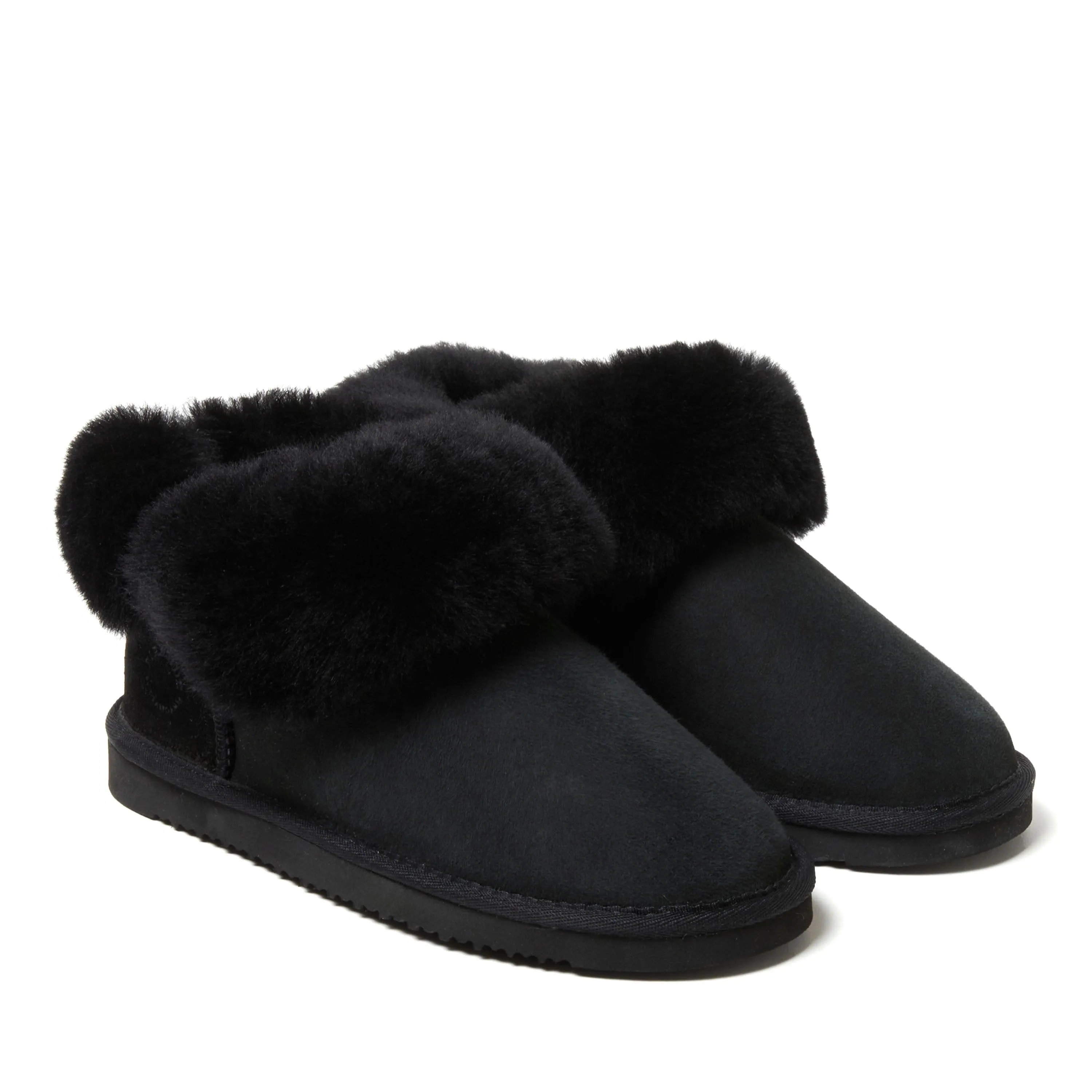 Fireside By Dearfoams Women's Perth Genuine Shearling Foldover Boot