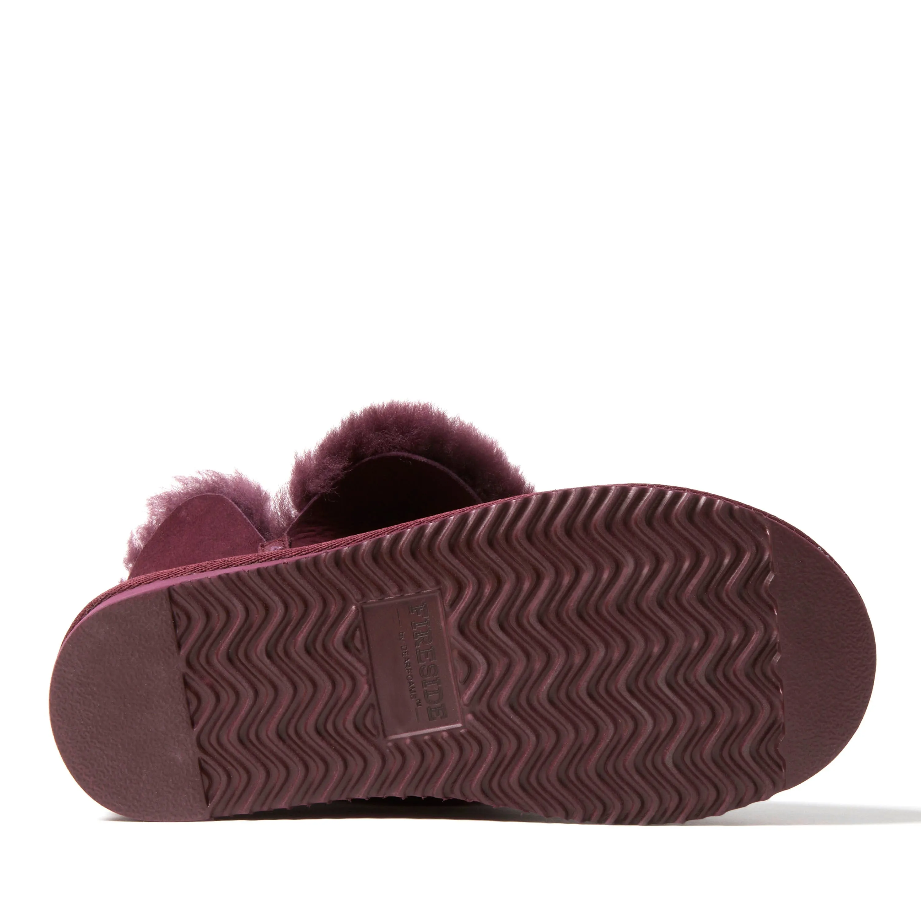 Fireside By Dearfoams Women's Perth Genuine Shearling Foldover Boot