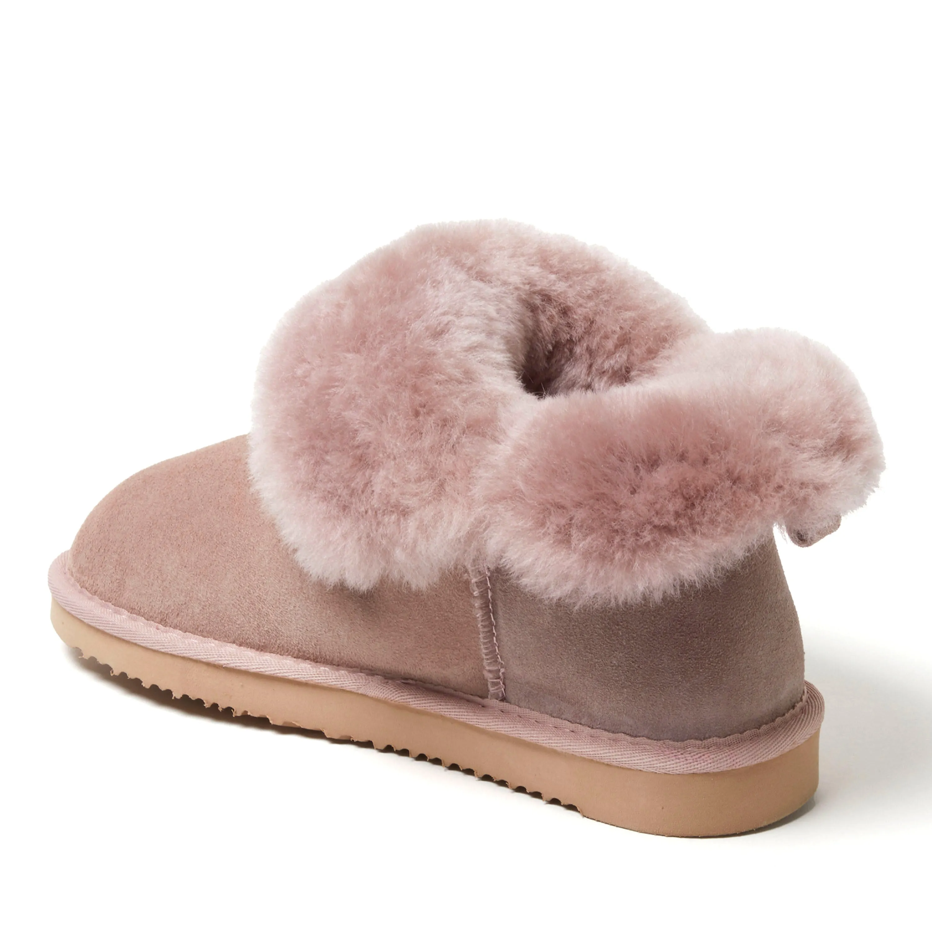 Fireside By Dearfoams Women's Perth Genuine Shearling Foldover Boot