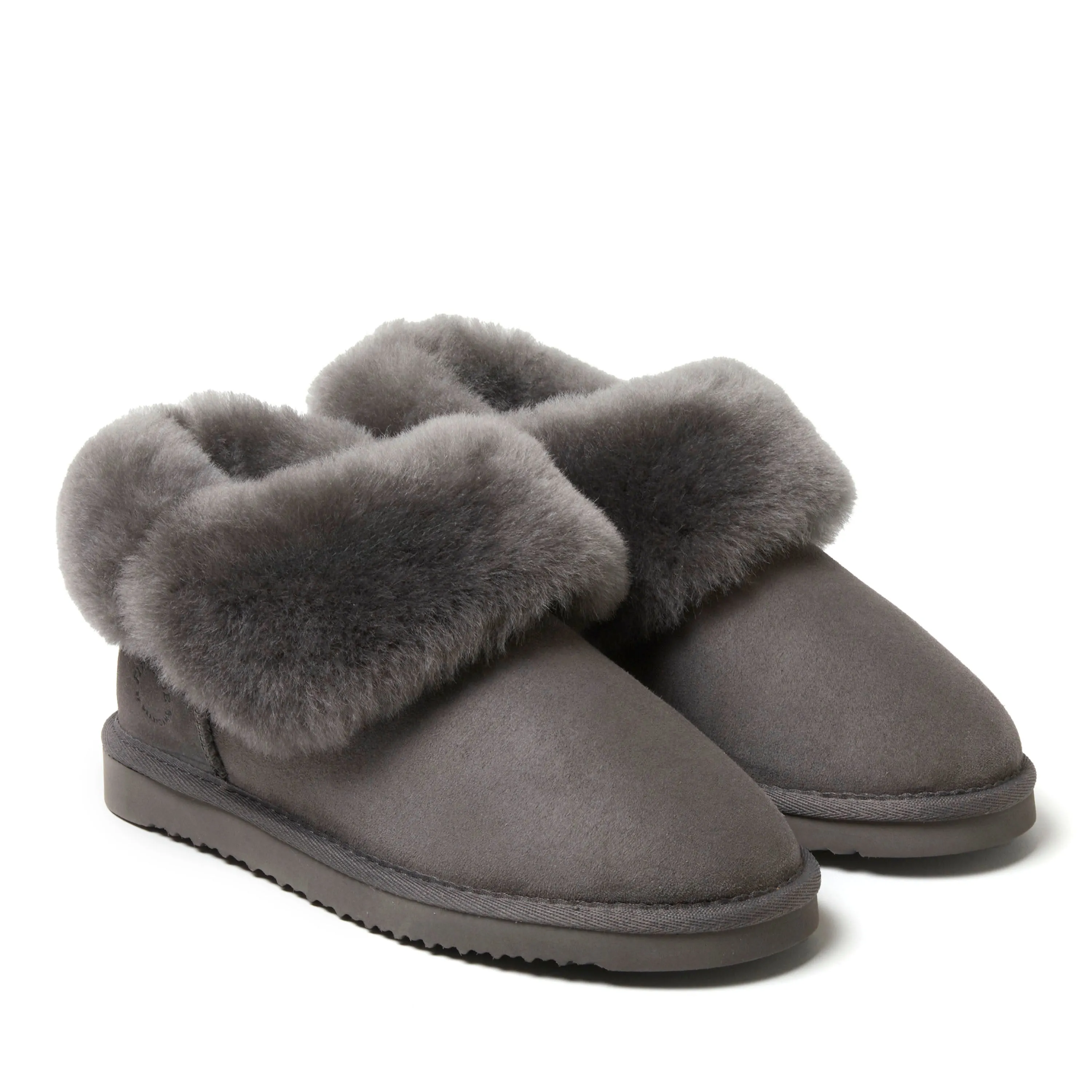 Fireside By Dearfoams Women's Perth Genuine Shearling Foldover Boot