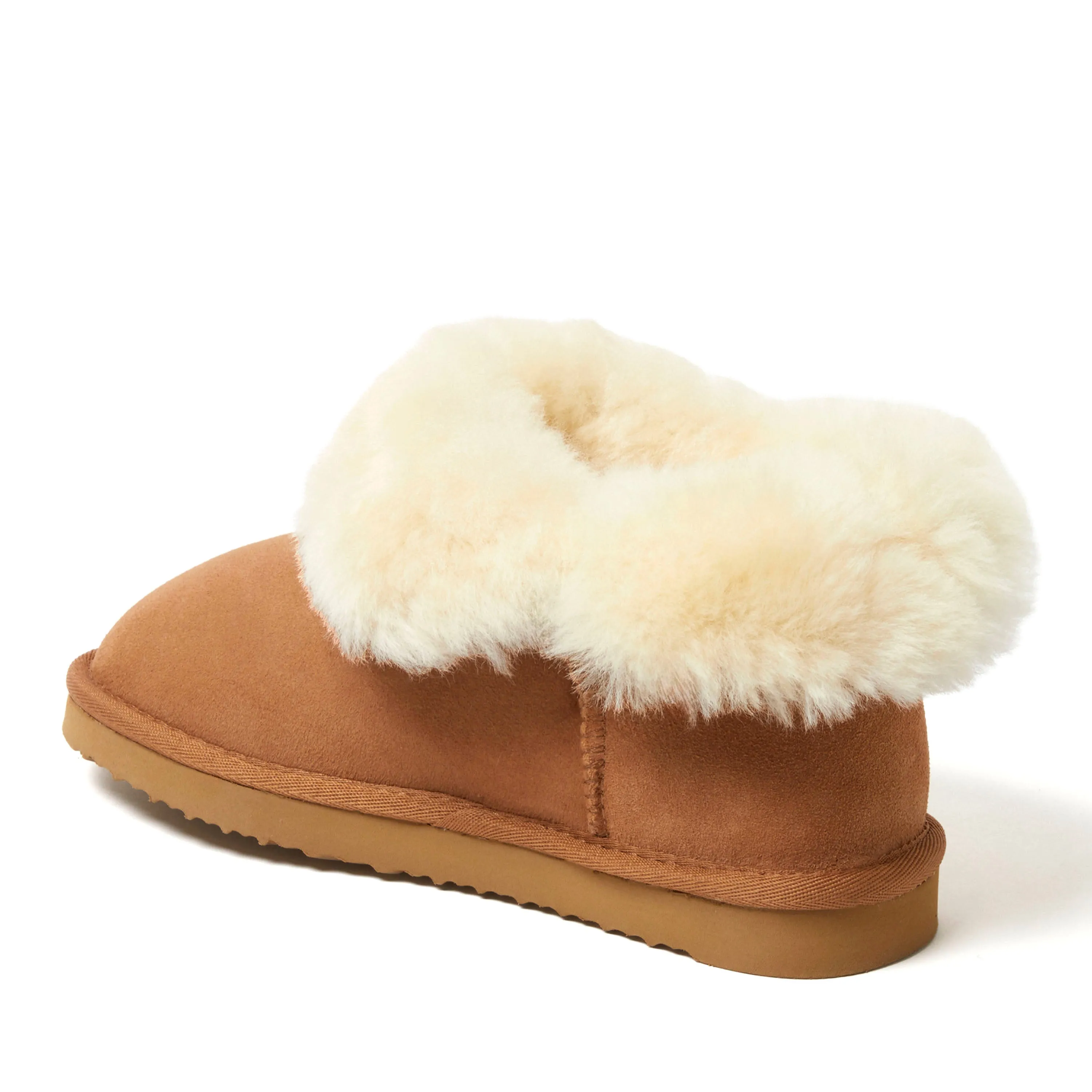 Fireside By Dearfoams Women's Perth Genuine Shearling Foldover Boot