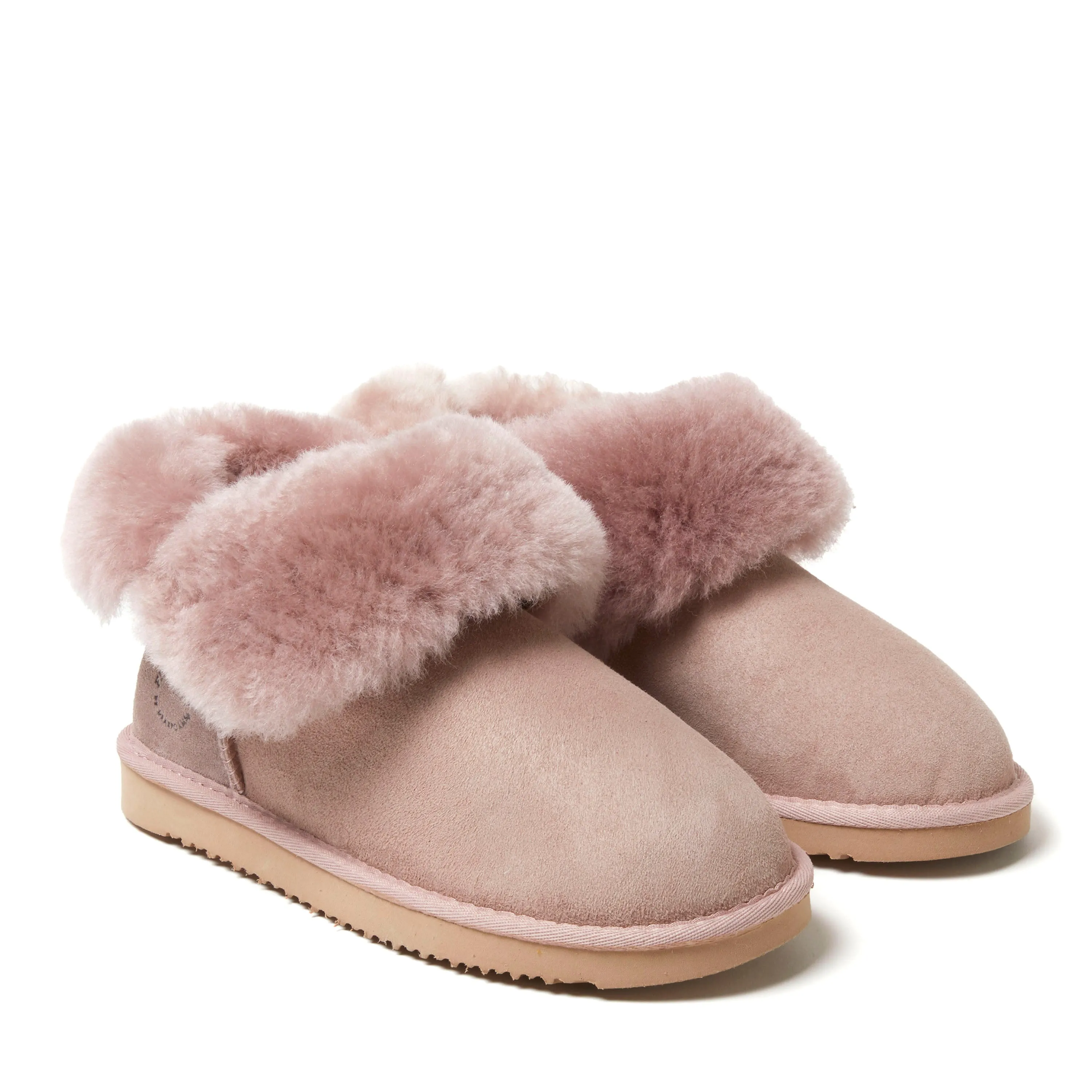 Fireside By Dearfoams Women's Perth Genuine Shearling Foldover Boot