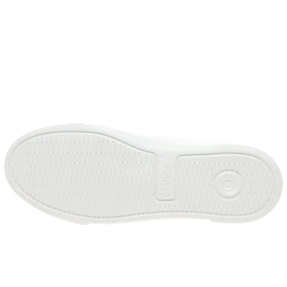Gabor Gold Zip Trainer White