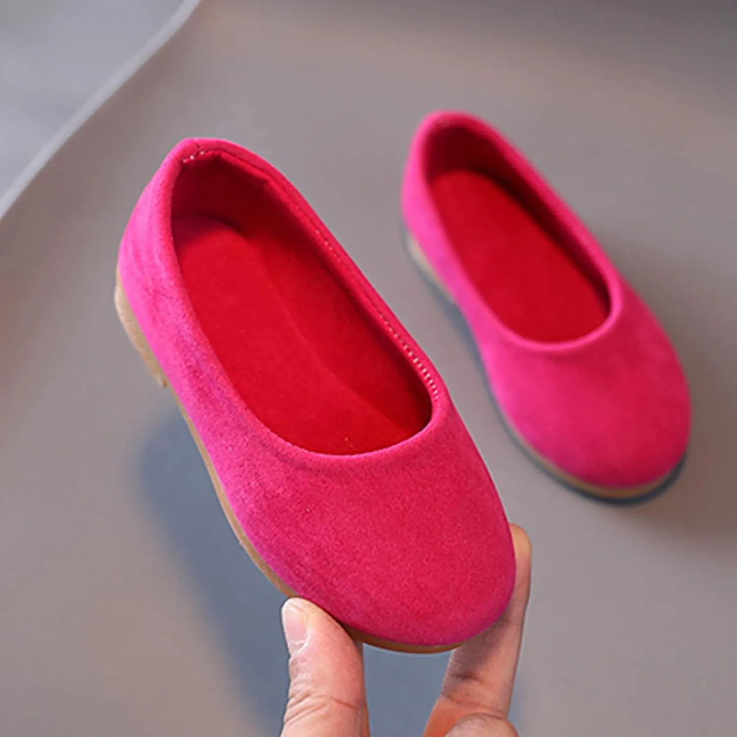 Girls Ballet Shoes Summer and Autumn Fashion Girls Casual Shoes Solid Color Simple Flat Lightweight Adjustable Sandal