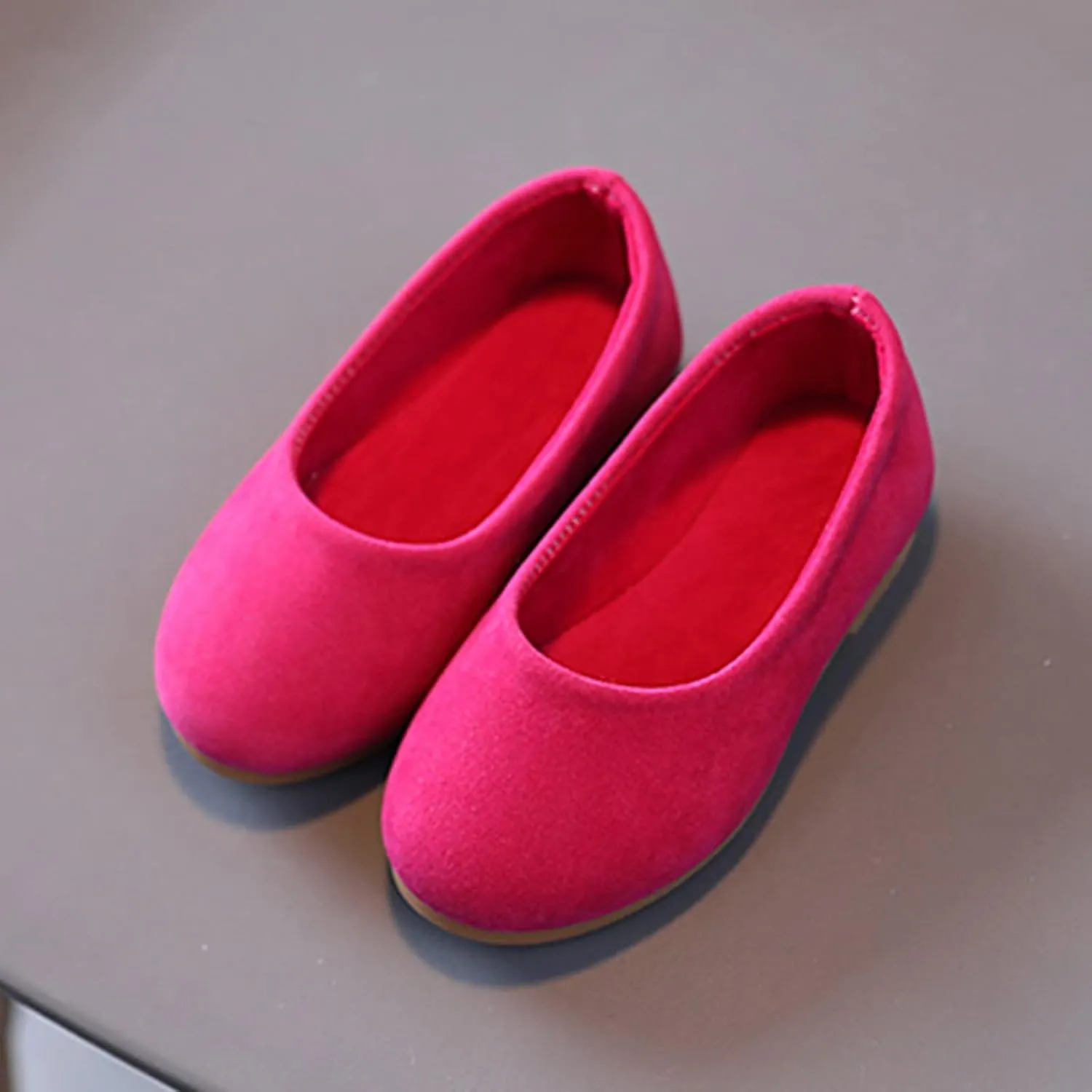 Girls Ballet Shoes Summer and Autumn Fashion Girls Casual Shoes Solid Color Simple Flat Lightweight Adjustable Sandal