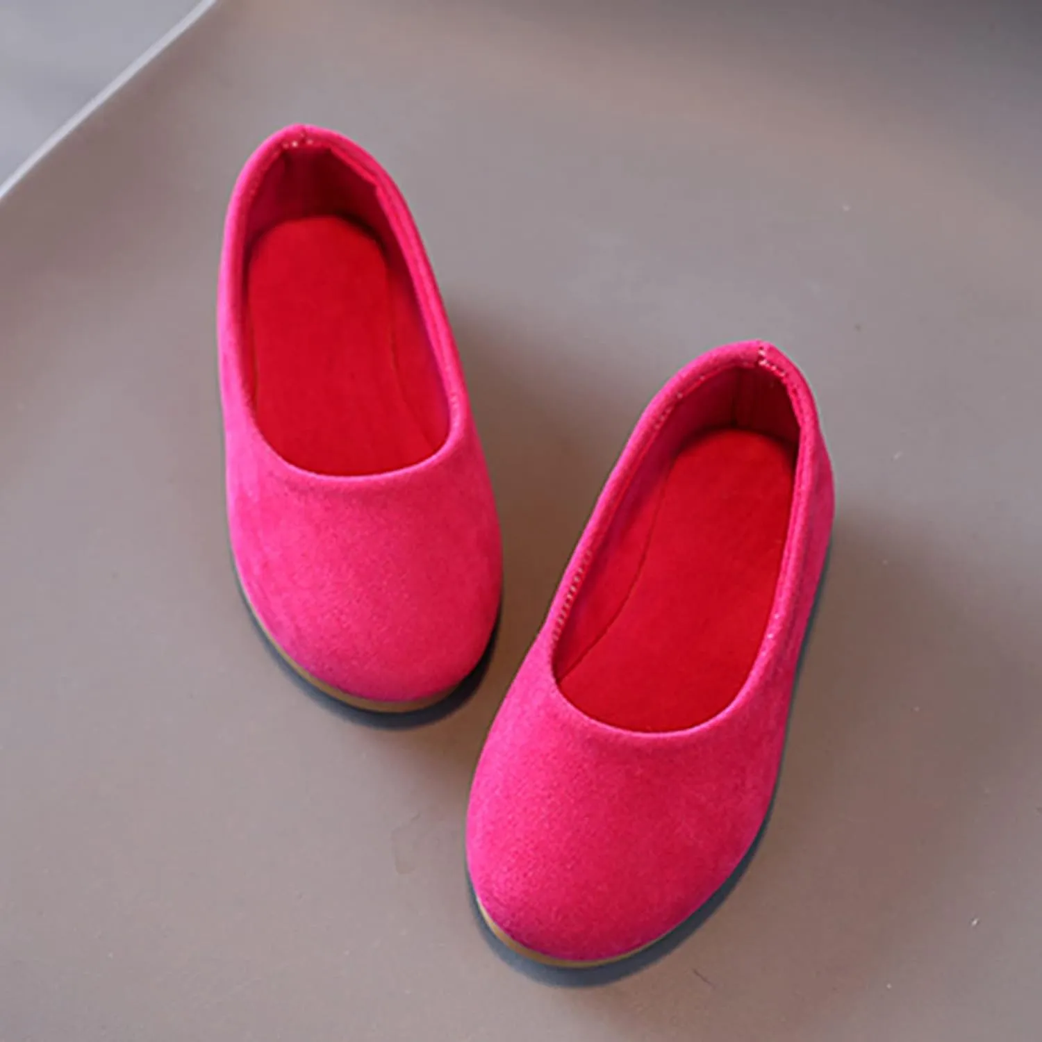Girls Ballet Shoes Summer and Autumn Fashion Girls Casual Shoes Solid Color Simple Flat Lightweight Adjustable Sandal