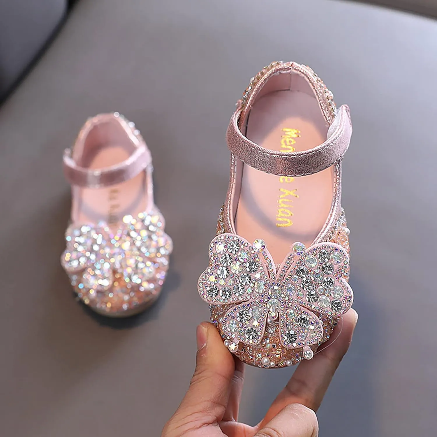 Girls Dance Shoes Princess Dress Performance Shoes Flat Bottom Light Pearl Simple Girls Booties Size 3 Big Kid