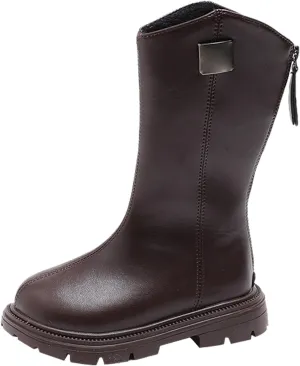 Girls' Knee High Boots Kids Girls Fall Boots Winter Tall Boot Dress Shoes Mid-Calf Flat Heels Riding Boots