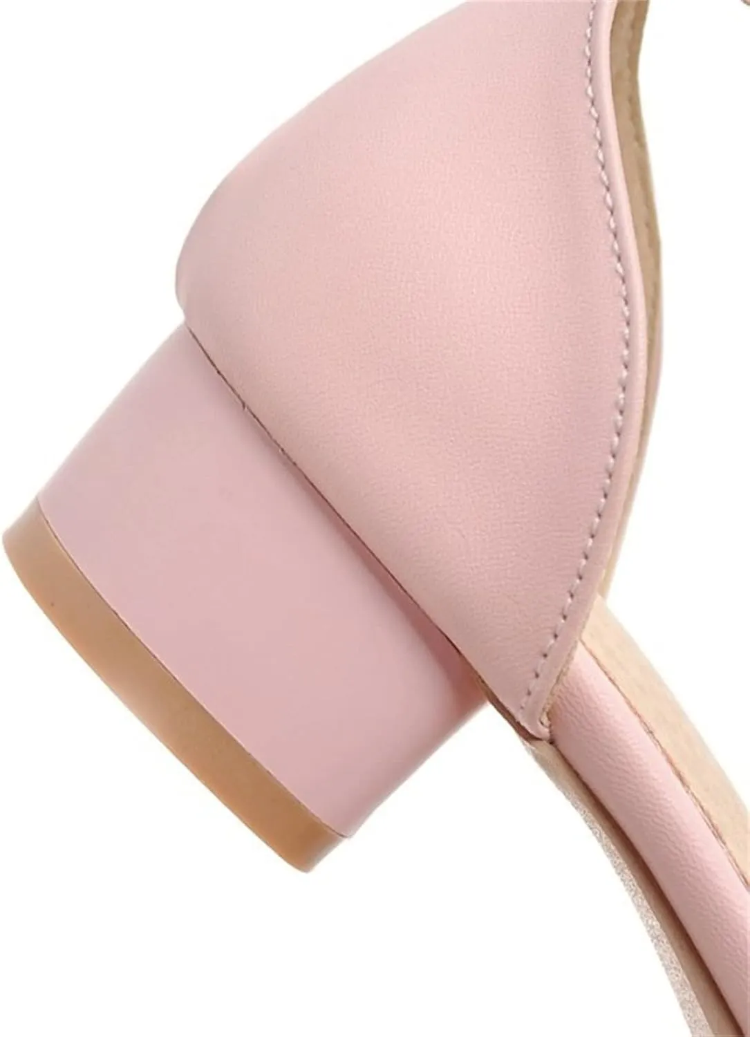 Girls Mary Jane Dress Shoes Pumps Low Heels Flower Party High School Prom Sandals Grils Closed Toe Sandals for Girls