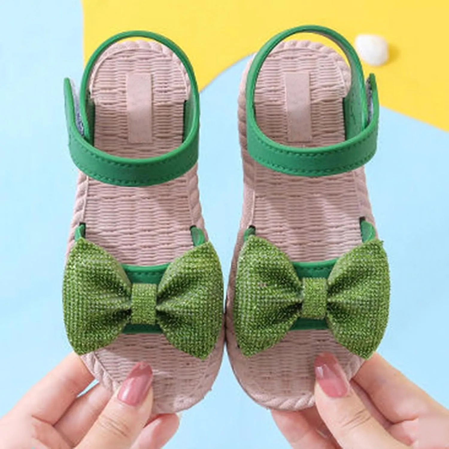 Girls Sandals Kids Walking Shoes Soild Bowknot Non Slip Sandal Flats Flower Girls Dress Shoes Summer Sandals Trendy