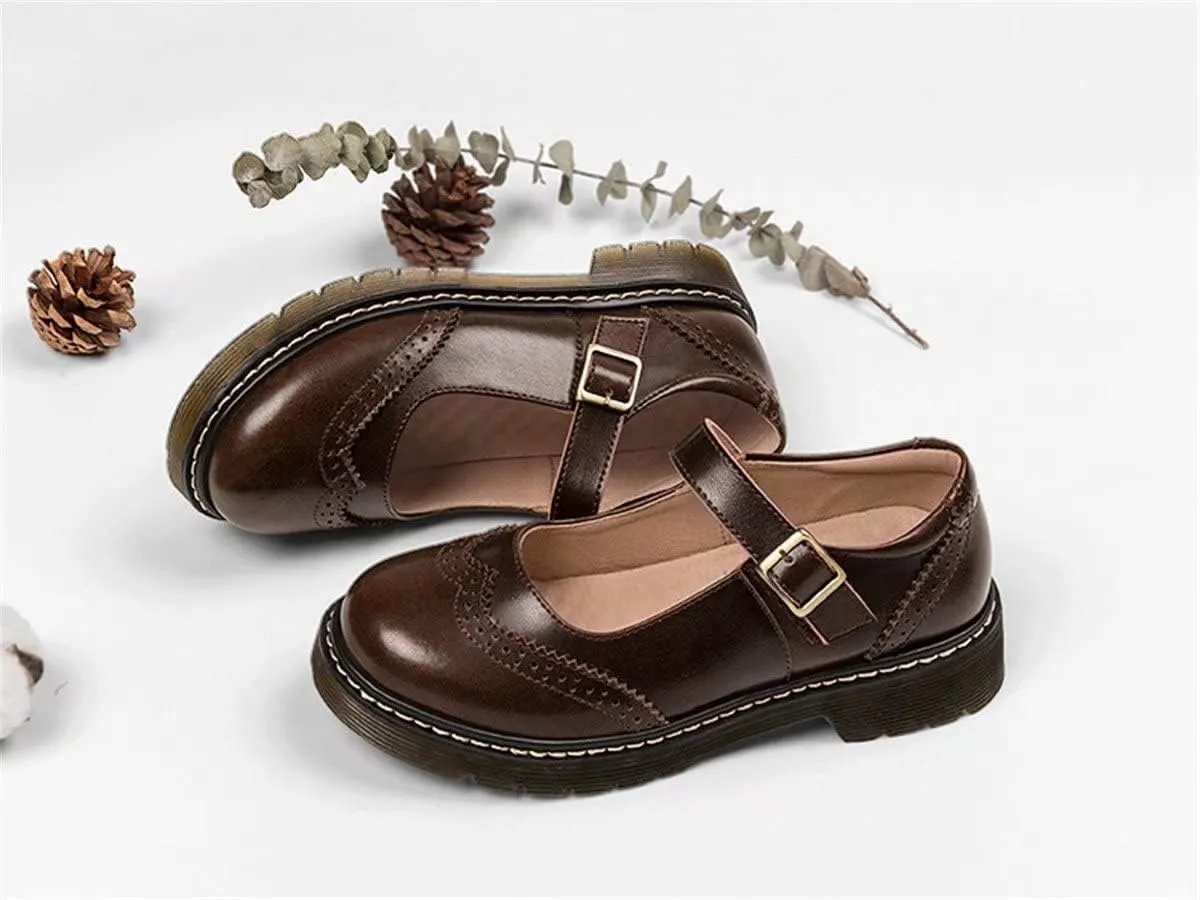 Girl's School Uniform Shoes Mary Jane Flats Oxford Dress Shoes