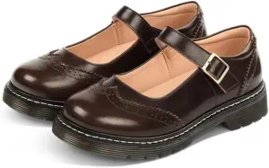 Girl's School Uniform Shoes Mary Jane Flats Oxford Dress Shoes