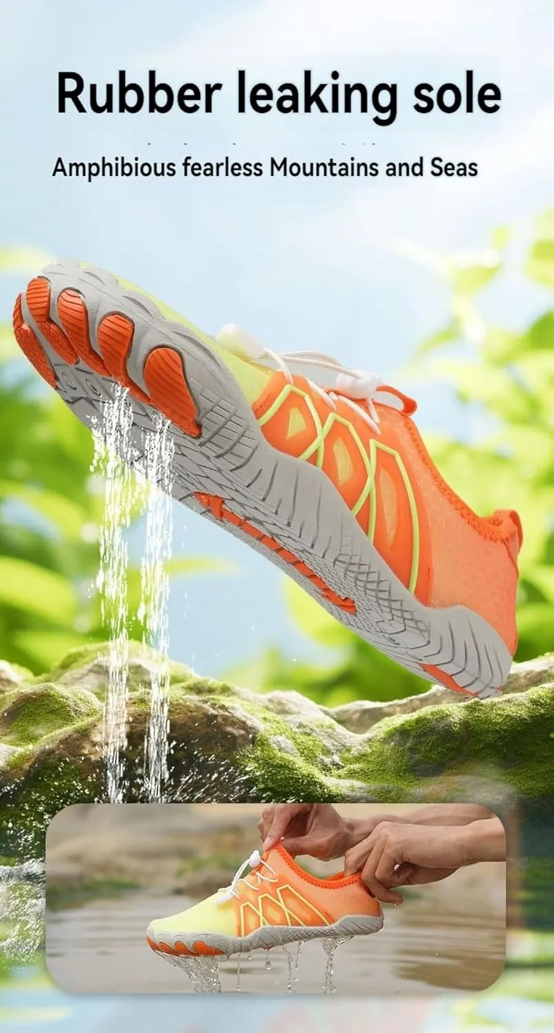 Hiking Footwear Barefoot Womens Mens, Grounded Barefoot Shoes, Hike Barefoot Shoes, Pro Barefoot Shoes with Wide Toe Box, Healthy & Non-Slip Barefoot Shoes, Quick Dry Zero Drop Trail Running Shoes