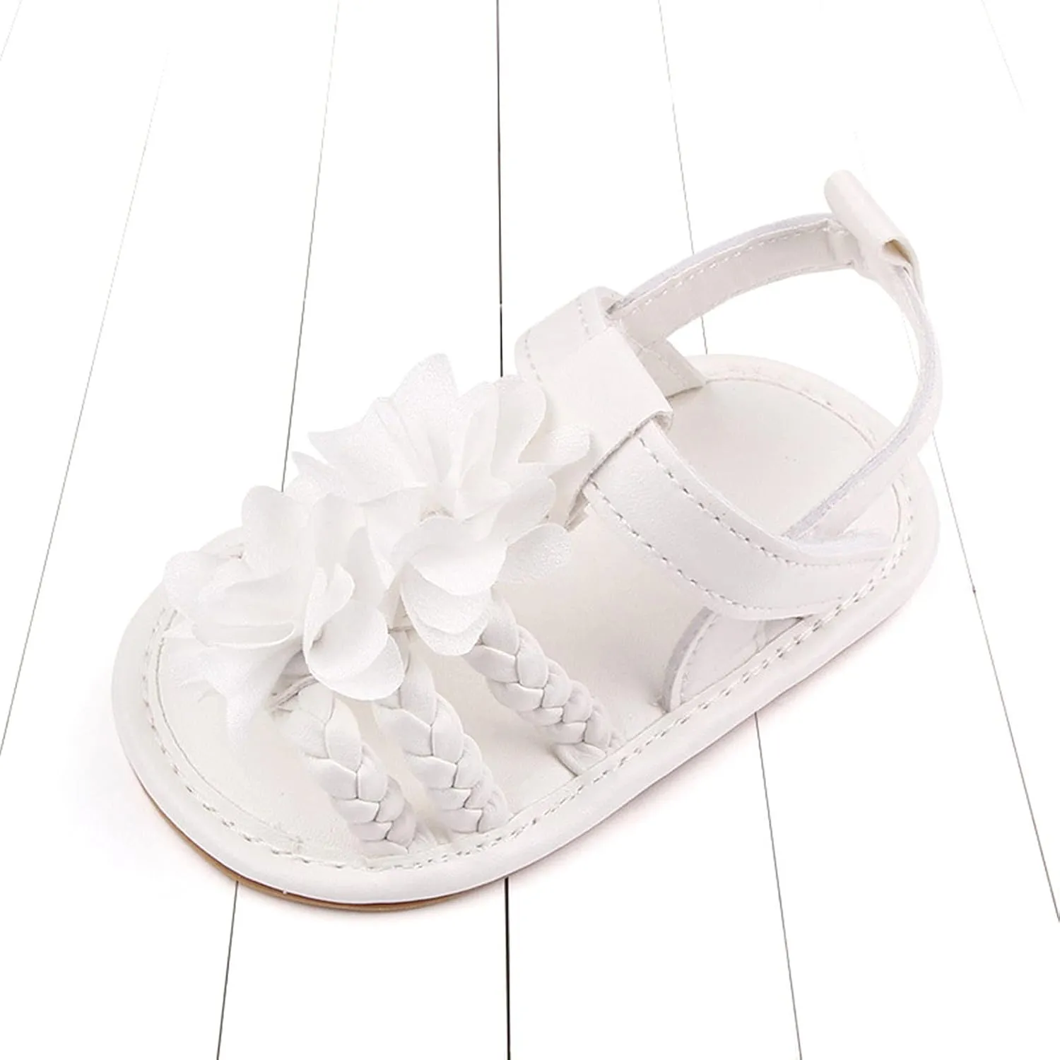 Infant Baby Girls Cute Sweet Sandals Summer Soft Sole Anti-Slip First Walking Shoes Toddler 2025 Trendy Dress Shoes
