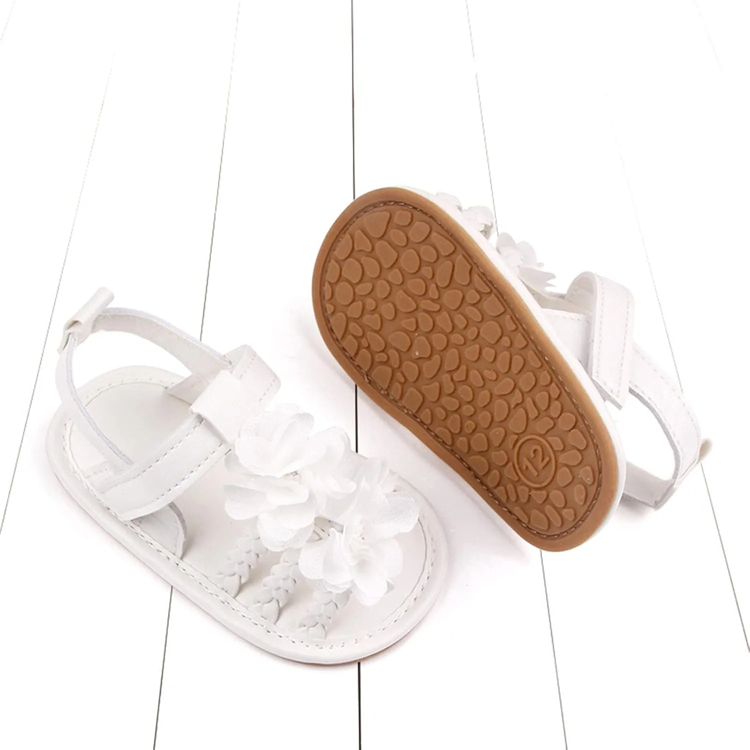Infant Baby Girls Cute Sweet Sandals Summer Soft Sole Anti-Slip First Walking Shoes Toddler 2025 Trendy Dress Shoes