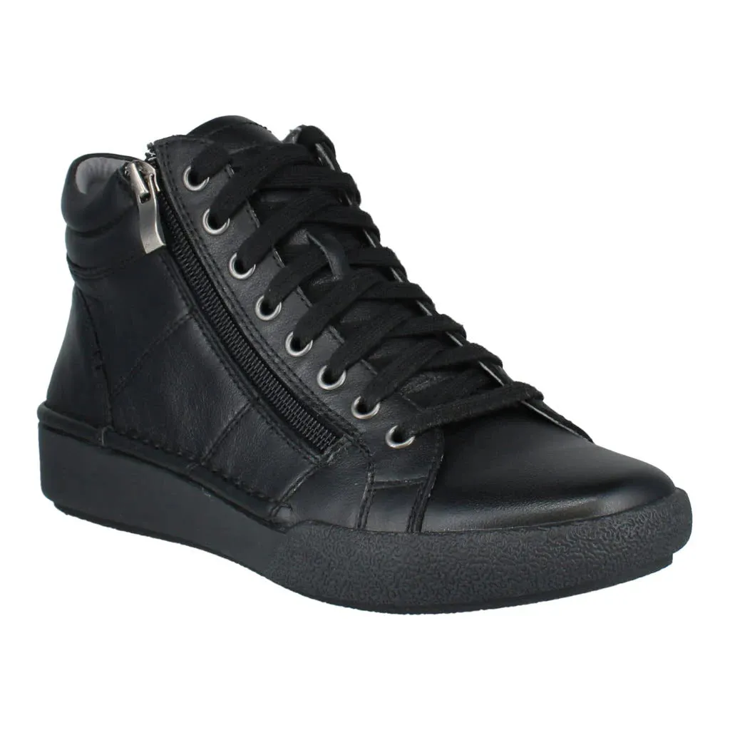 Josef Seibel Women's Claire 11 Casual Leather Trainers Boots Black